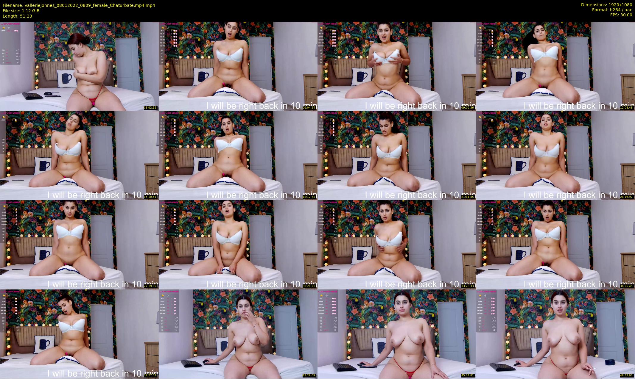 valleriejonnes — 52 minute Chaturbate female cam show recording, 1080p, Jan 8, 2022