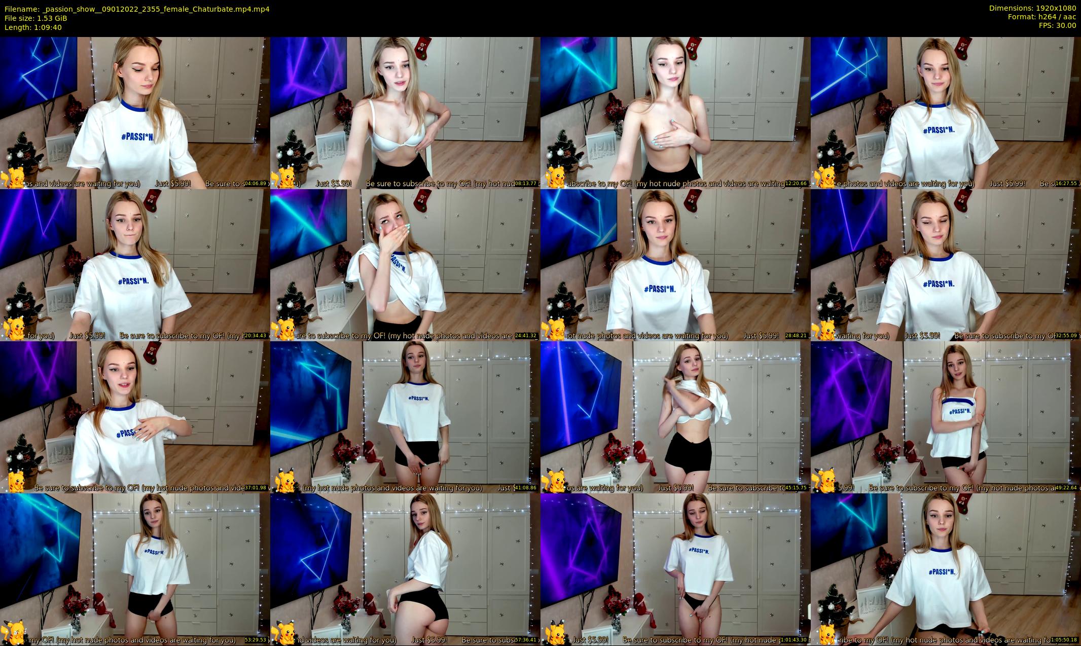 _passion_show_ — 70 minute Chaturbate couple cam show recording, 1080p, Jan 9, 2022