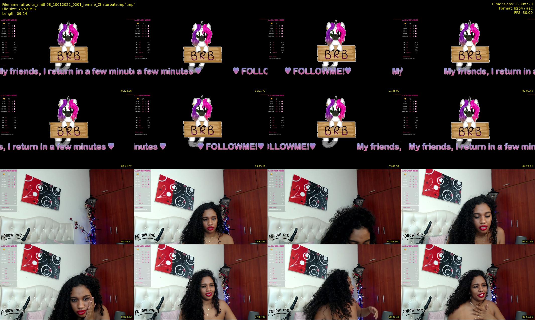 afrodita_smith08 — 10 minute Chaturbate female cam show recording, 720p, Jan 10, 2022