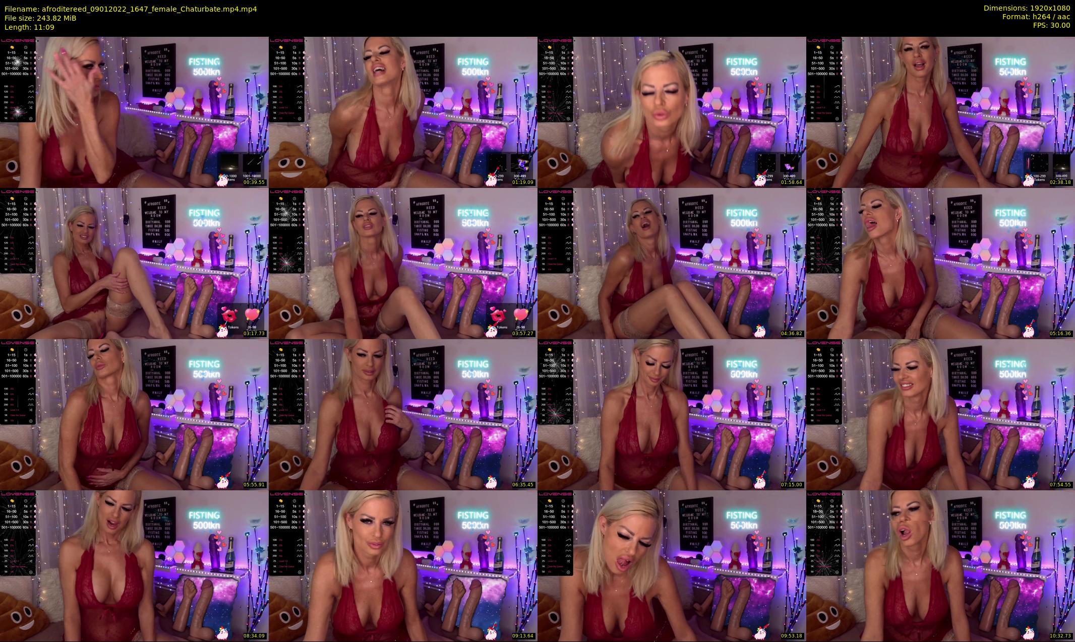 afroditereed — 12 minute Chaturbate female cam show recording, 1080p, Jan 9, 2022
