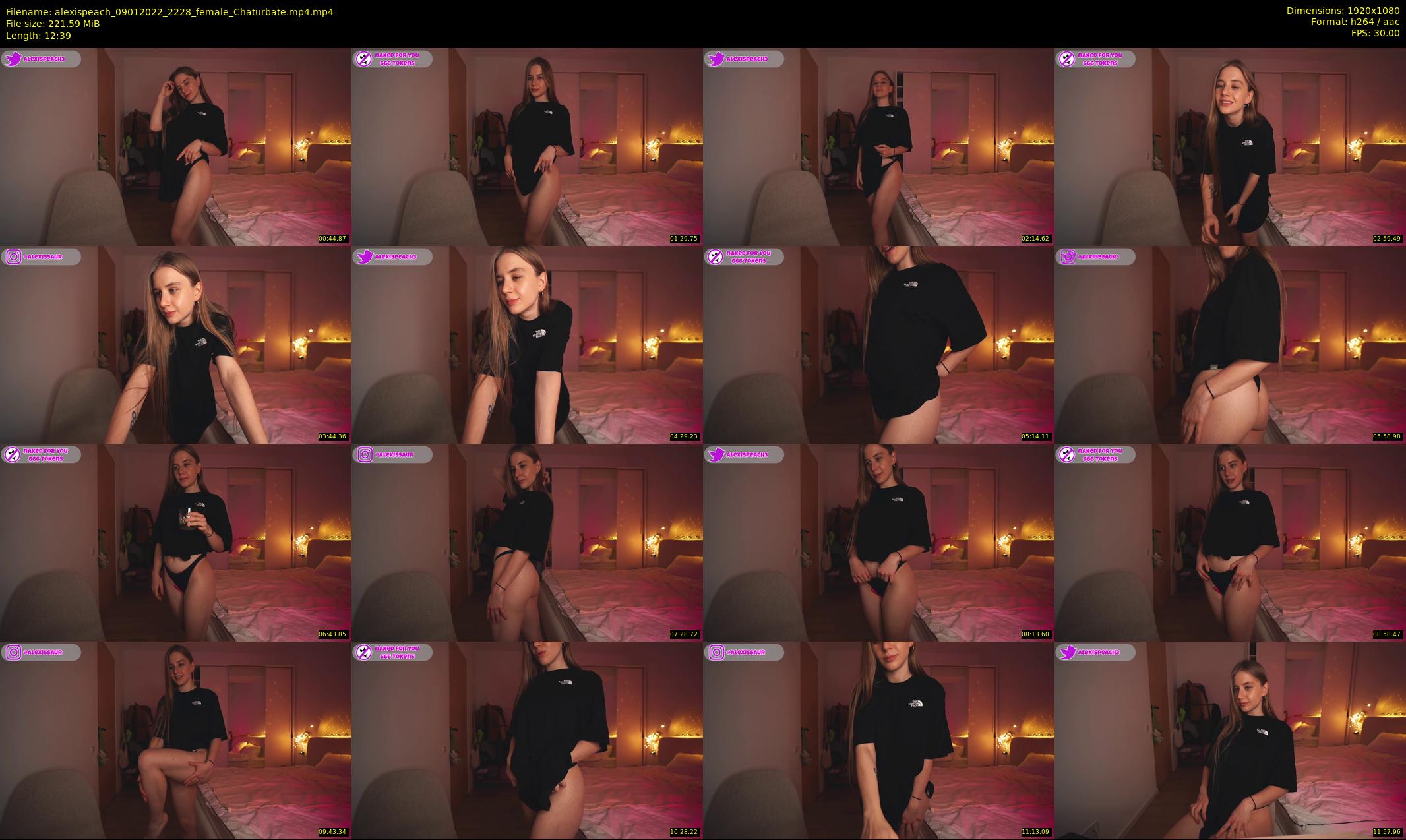 alexispeach — 13 minute Chaturbate female cam show recording, 1080p, Jan 9, 2022