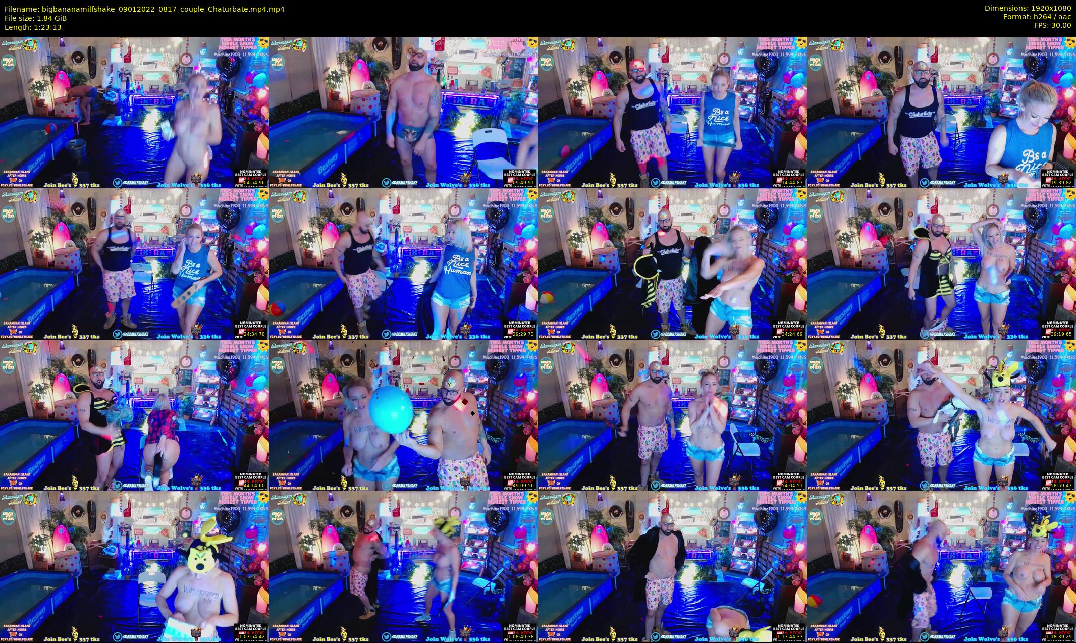 bigbananamilfshake — 84 minute Chaturbate couple cam show recording, 1080p, Jan 9, 2022