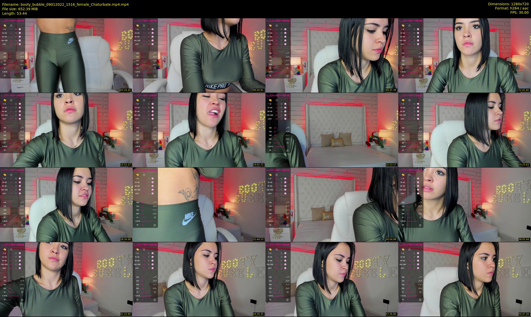 booty_bubble — 54 minute Chaturbate female cam show recording, 720p, Jan 9, 2022