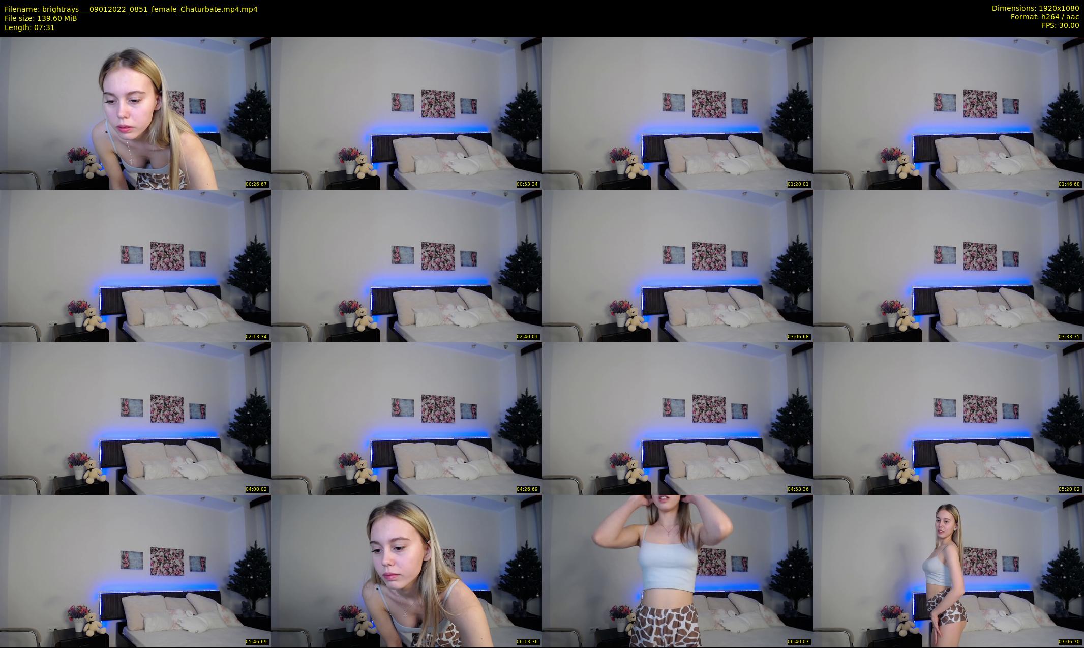 brightrays__ — 8 minute Chaturbate female cam show recording, 1080p, Jan 9, 2022