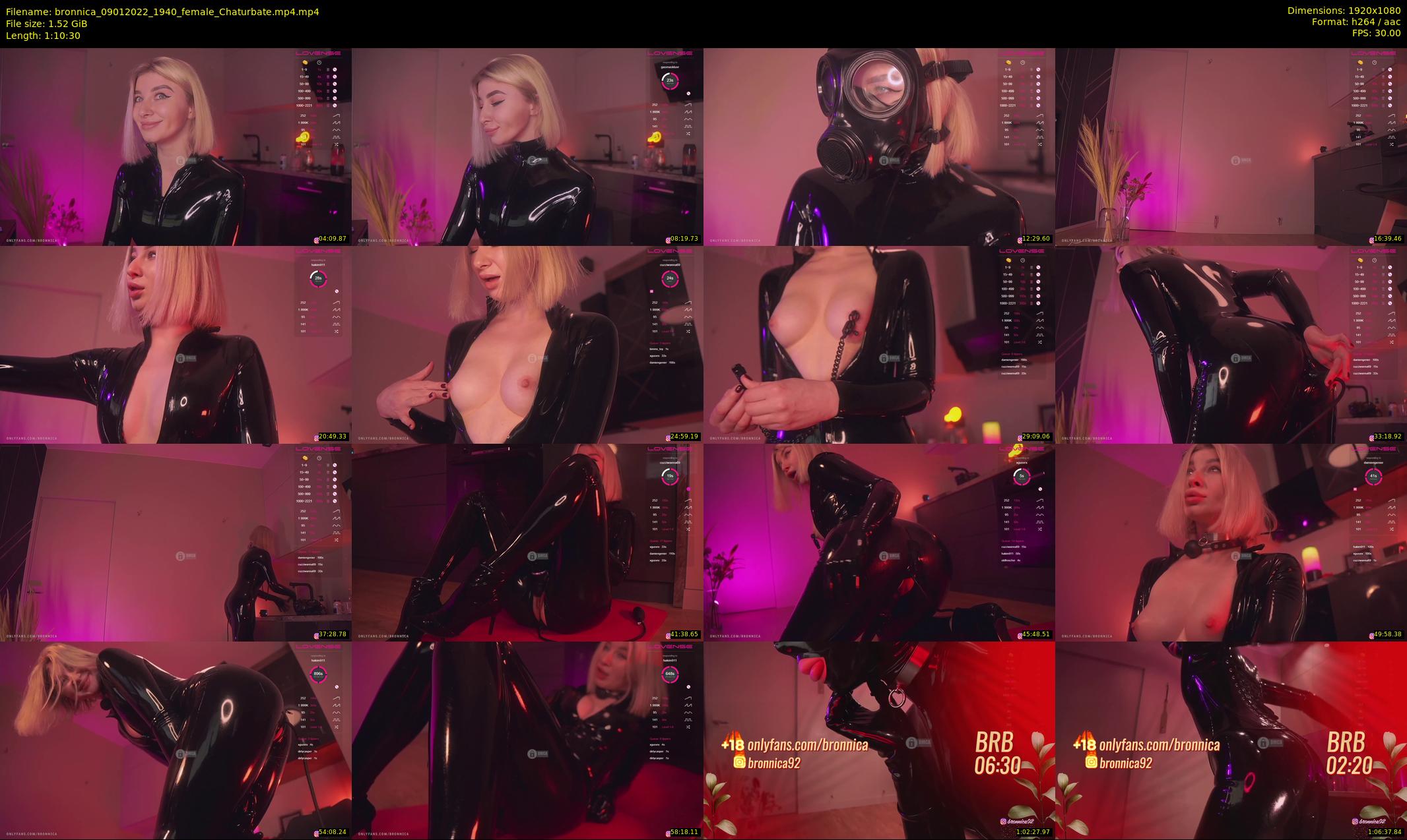 bronnica — 71 minute Chaturbate female cam show recording, 1080p, Jan 9, 2022