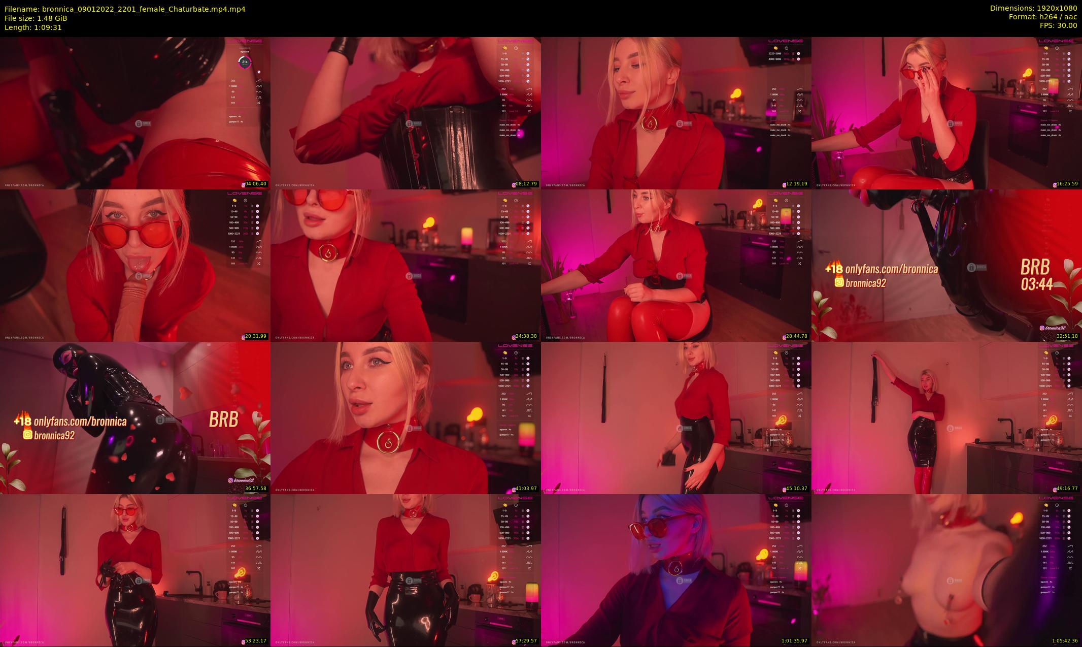 bronnica — 70 minute Chaturbate female cam show recording, 1080p, Jan 9, 2022