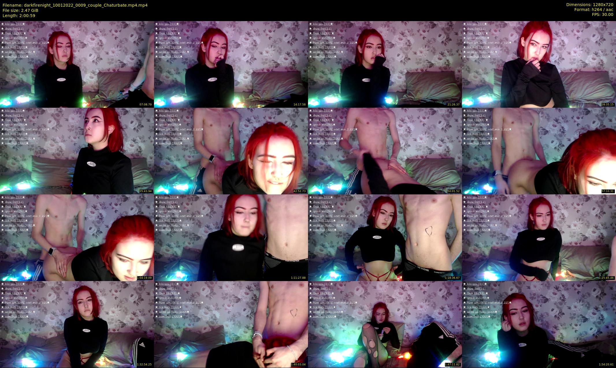 darkfirenight — 121 minute Chaturbate couple cam show recording, 720p, Jan 10, 2022