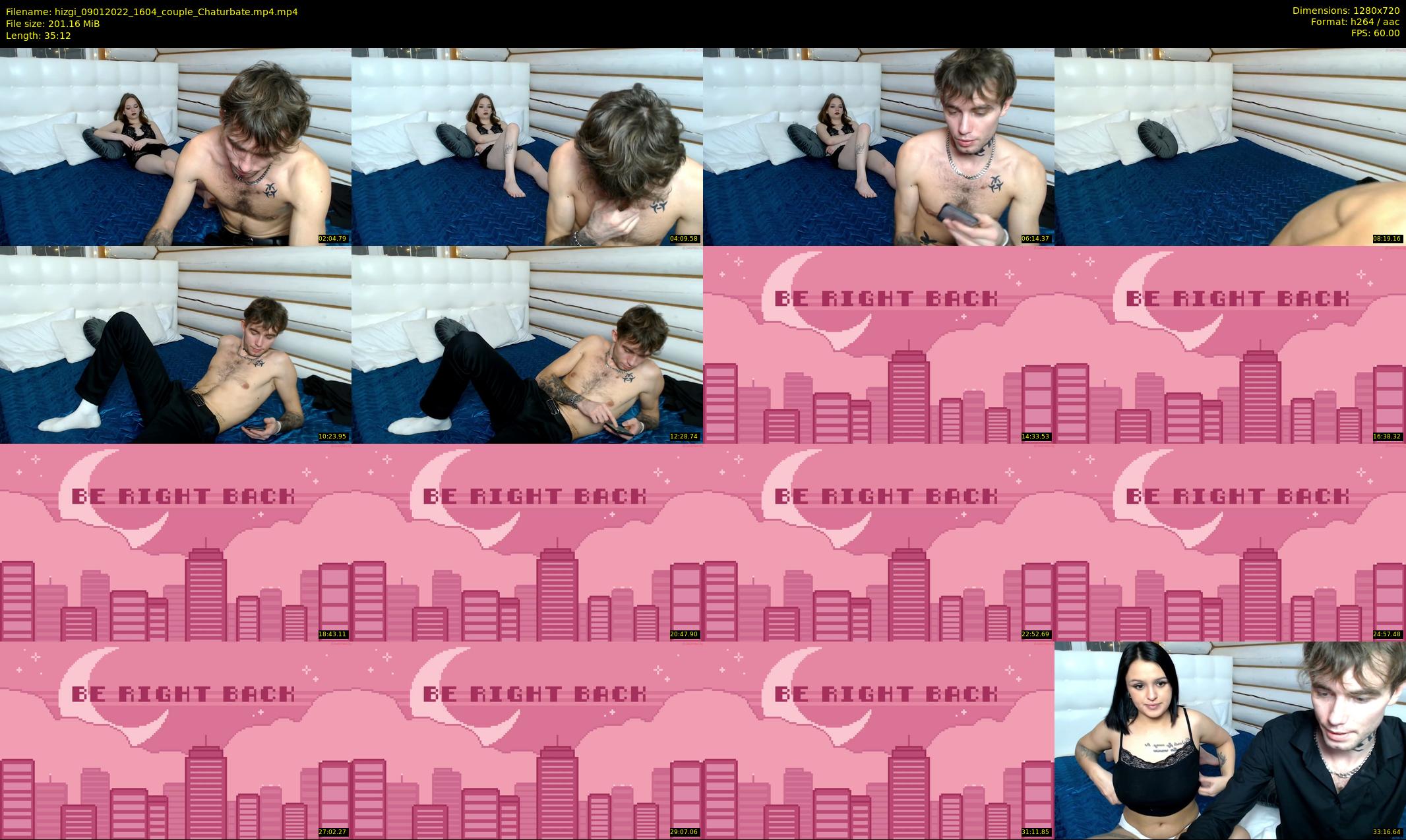 hizgi — 36 minute Chaturbate couple cam show recording, 720p, Jan 9, 2022