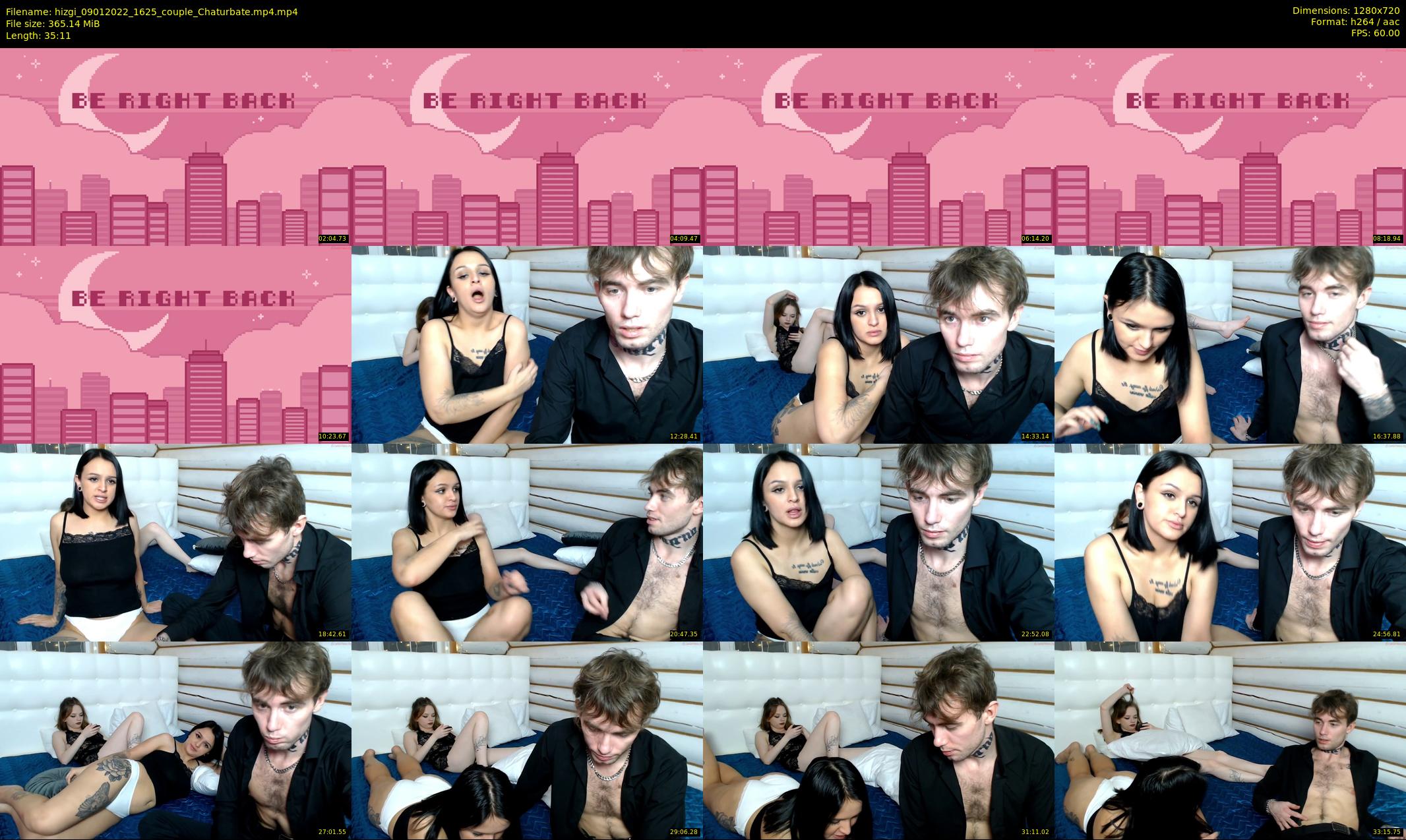 hizgi — 36 minute Chaturbate couple cam show recording, 720p, Jan 9, 2022