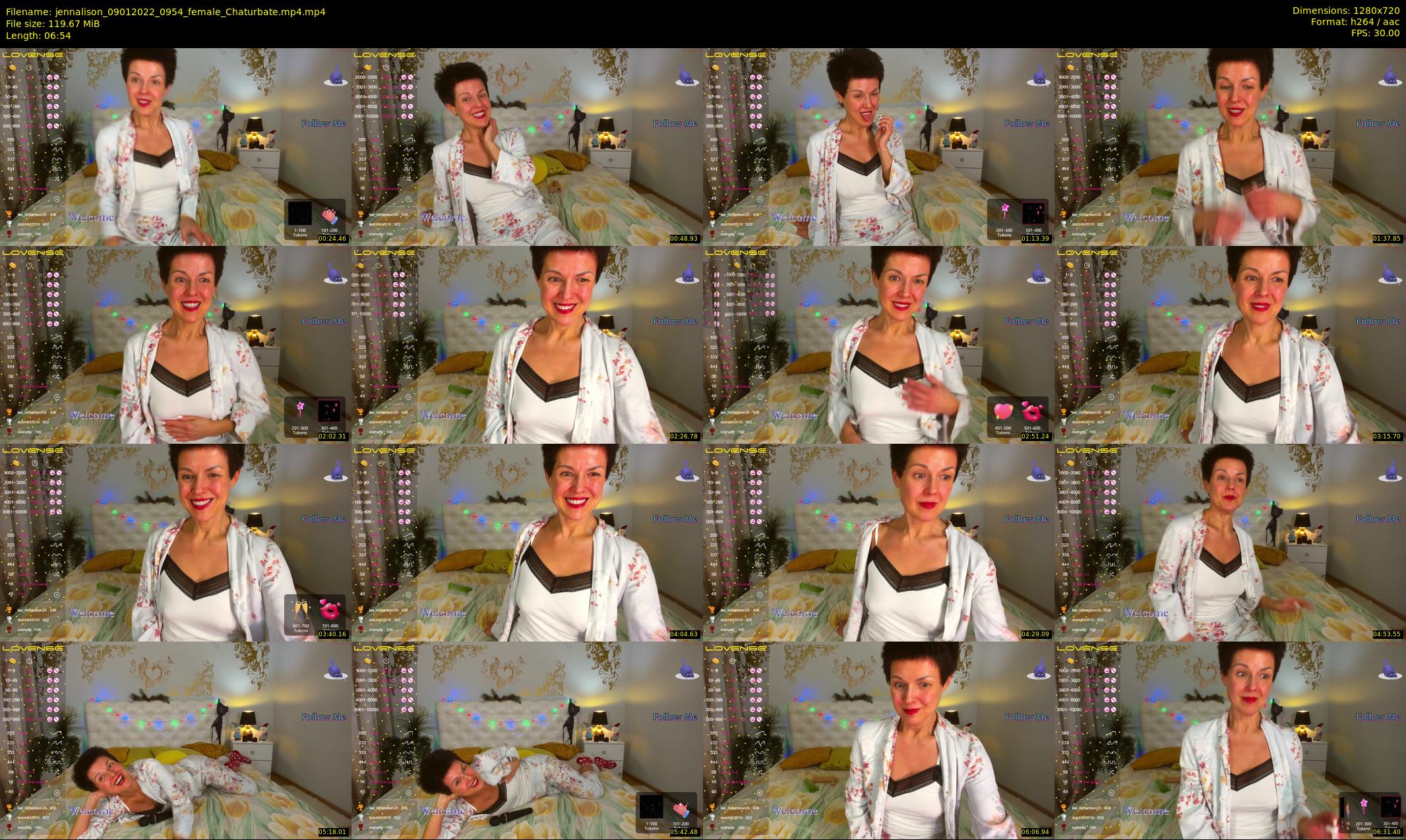 jennalison — 7 minute Chaturbate female cam show recording, 720p, Jan 9, 2022