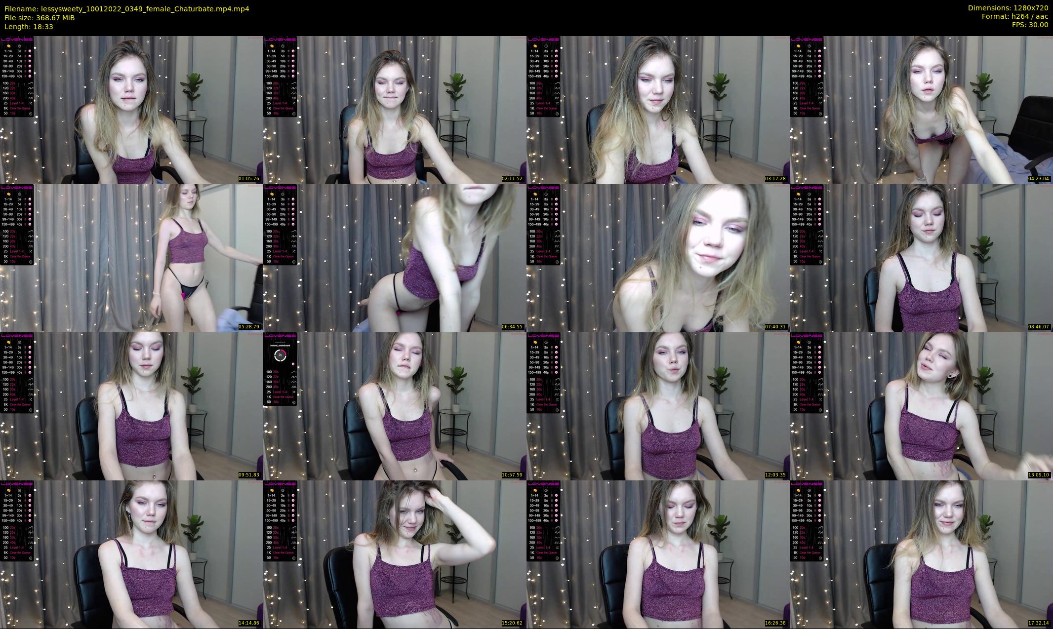 lessysweety — 19 minute Chaturbate female cam show recording, 720p, Jan 10, 2022