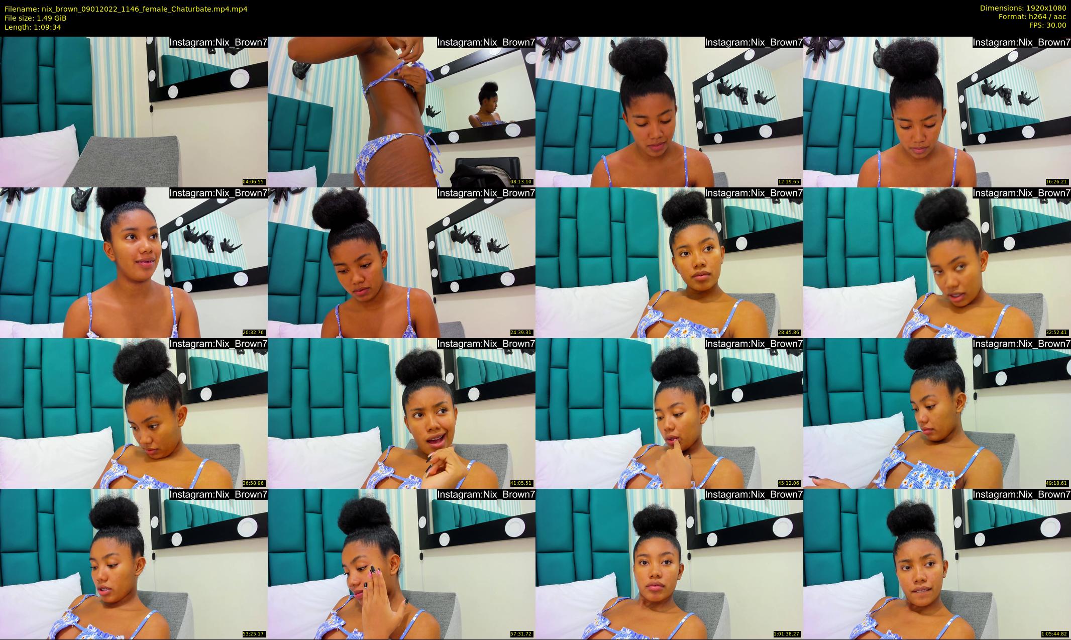 nix_brown — 70 minute Chaturbate female cam show recording, 1080p, Jan 9, 2022