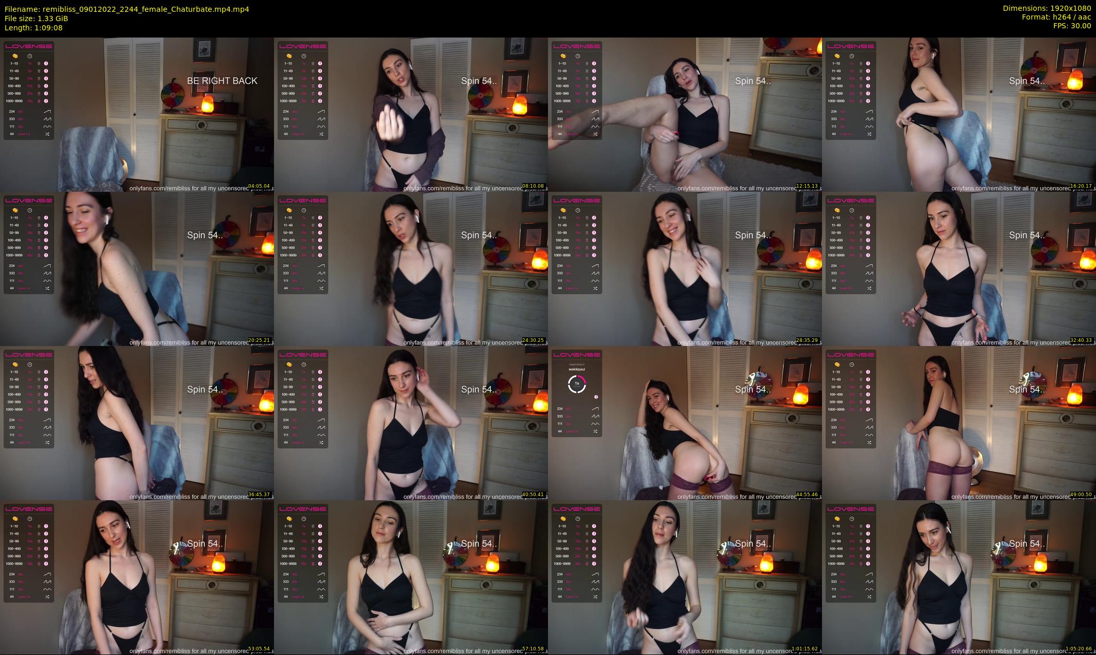 remibliss — 70 minute Chaturbate female cam show recording, 1080p, Jan 9, 2022