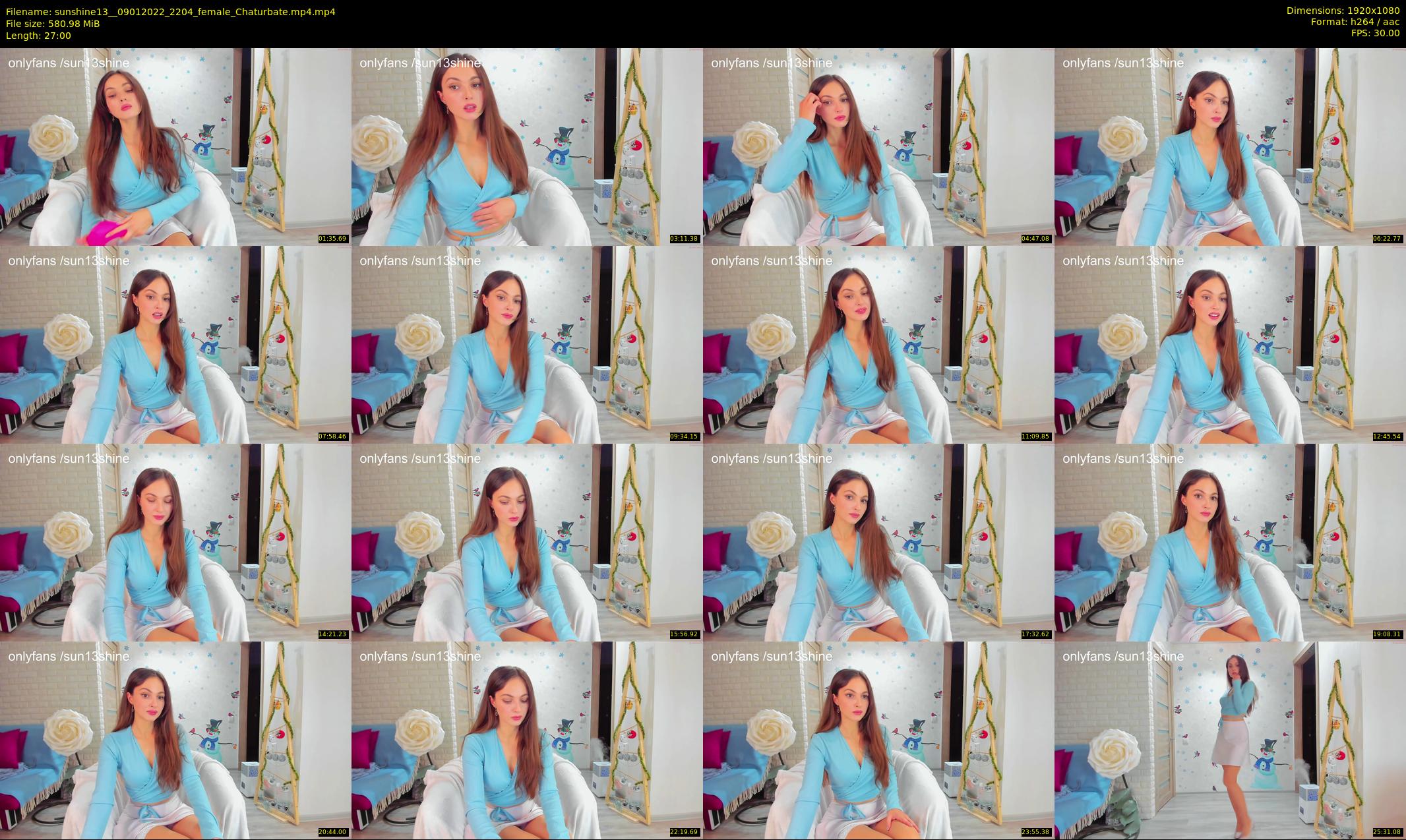 sunshine13_ — 27 minute Chaturbate female cam show recording, 1080p, Jan 9, 2022