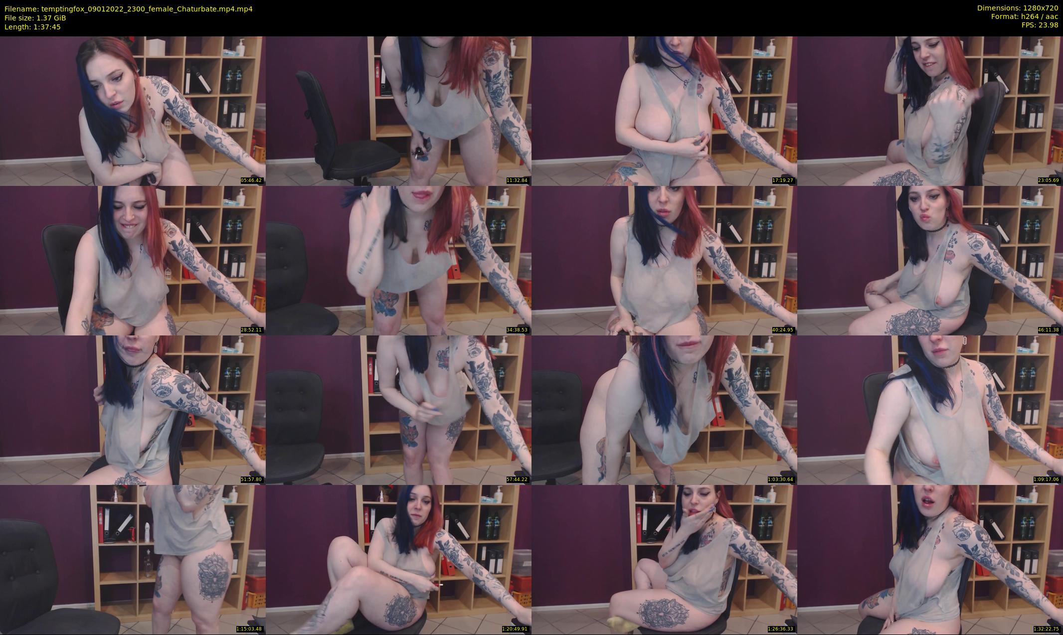 temptingfox — 98 minute Chaturbate female cam show recording, 720p, Jan 9, 2022