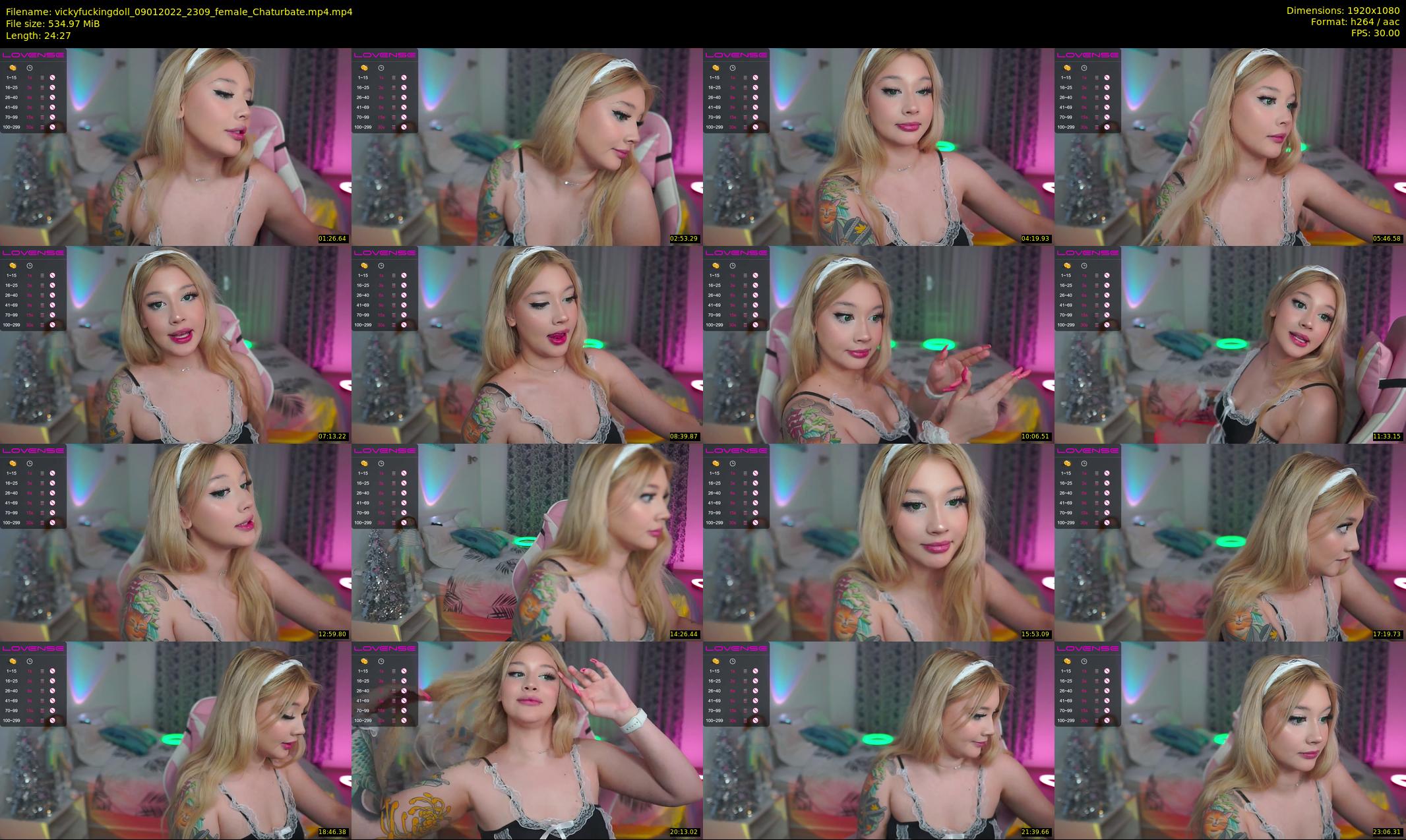 vickyfuckingdoll — 25 minute Chaturbate female cam show recording, 1080p, Jan 9, 2022