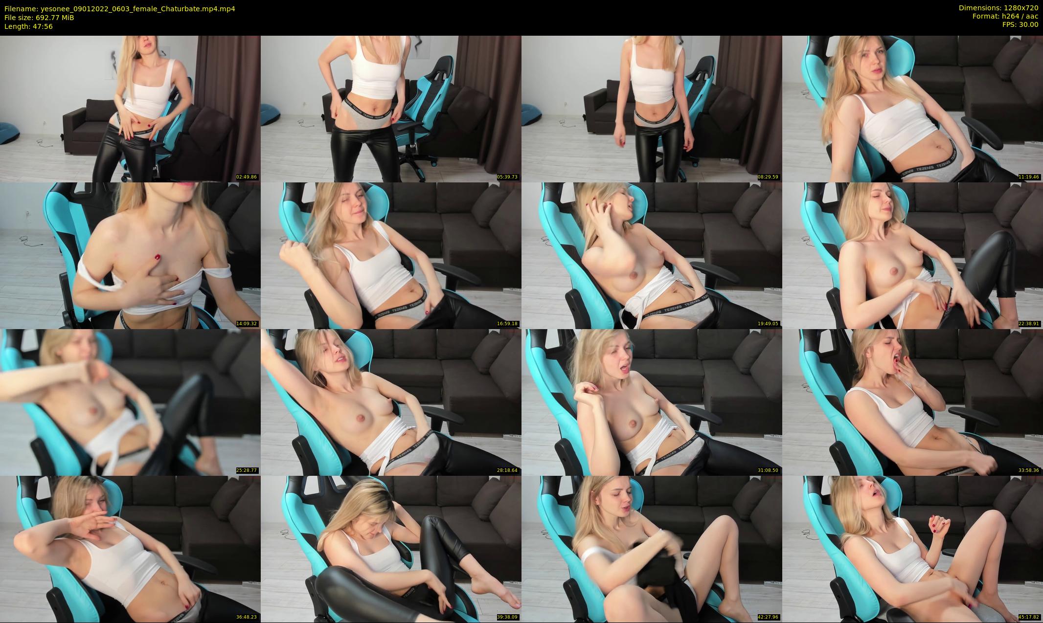 yesonee — 48 minute Chaturbate female cam show recording, 720p, Jan 9, 2022