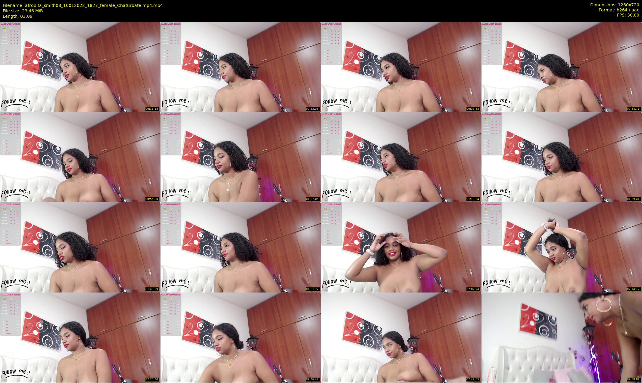 afrodita_smith08 — 4 minute Chaturbate female cam show recording, 720p, Jan 10, 2022