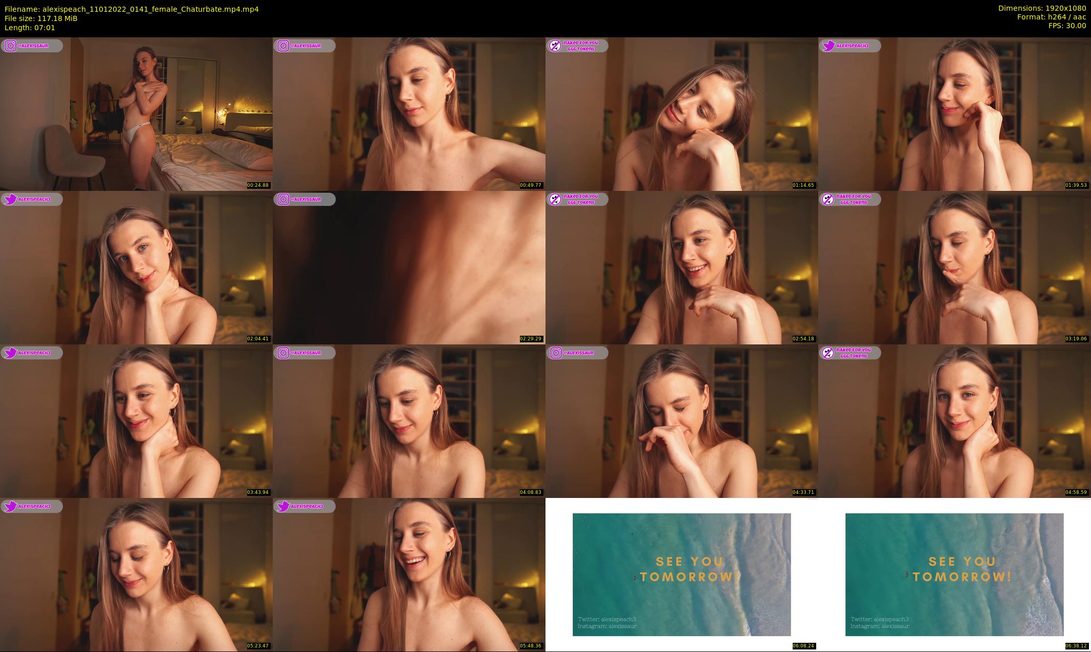 alexispeach — 8 minute Chaturbate female cam show recording, 1080p, Jan 11, 2022