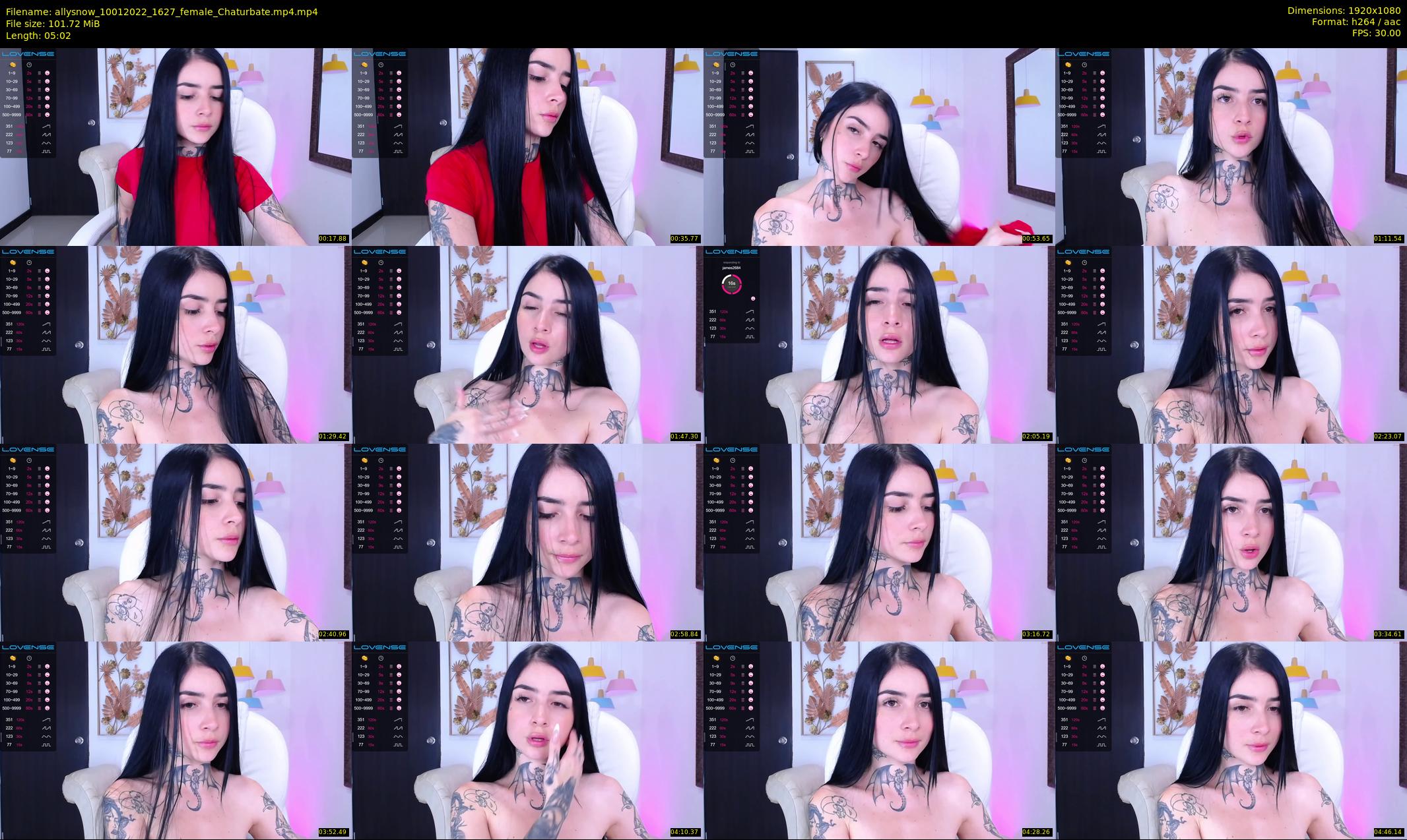 allysnow — 6 minute Chaturbate female cam show recording, 1080p, Jan 10, 2022