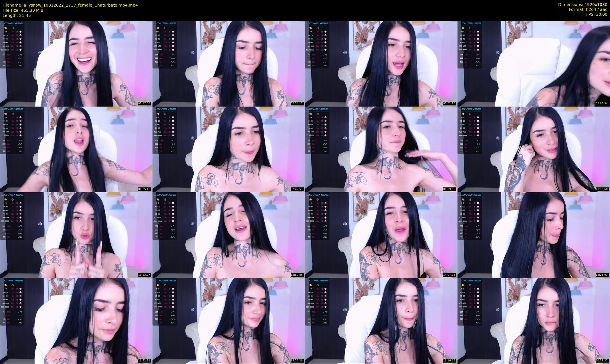 allysnow — 22 minute Chaturbate female cam show recording, 1080p, Jan 10, 2022