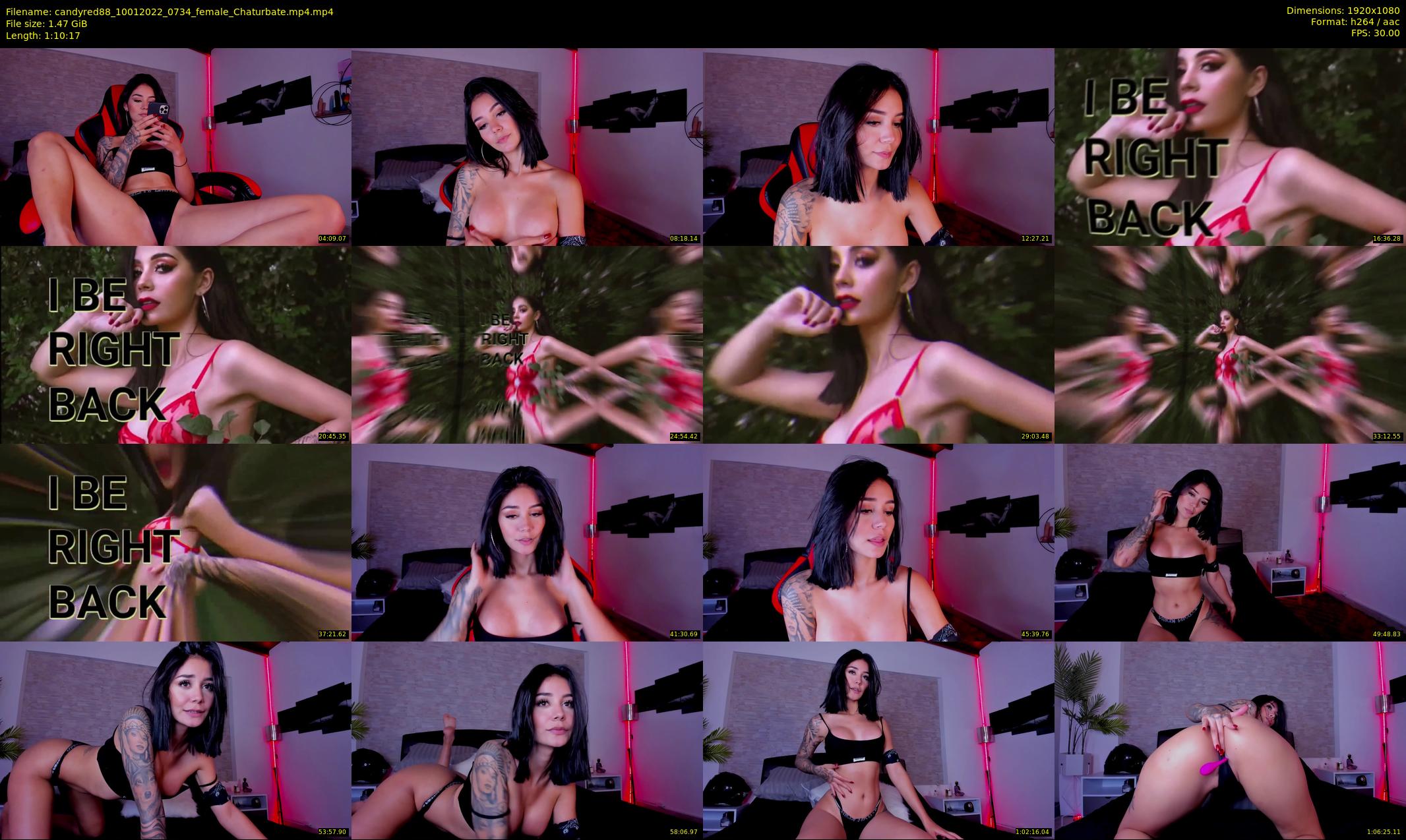 candyred88 — 71 minute Chaturbate female cam show recording, 1080p, Jan 10, 2022