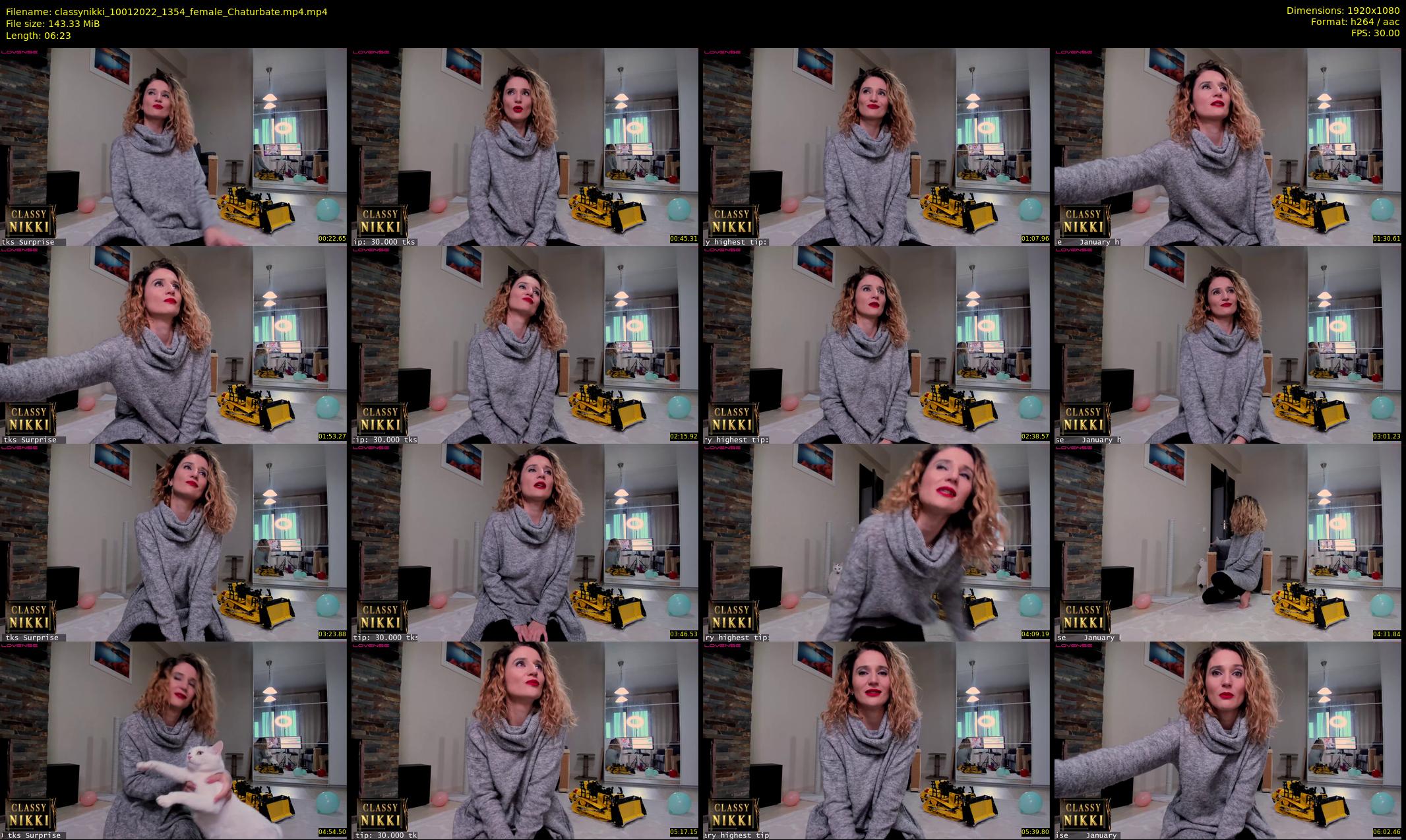 classynikki — 7 minute Chaturbate female cam show recording, 1080p, Jan 10, 2022
