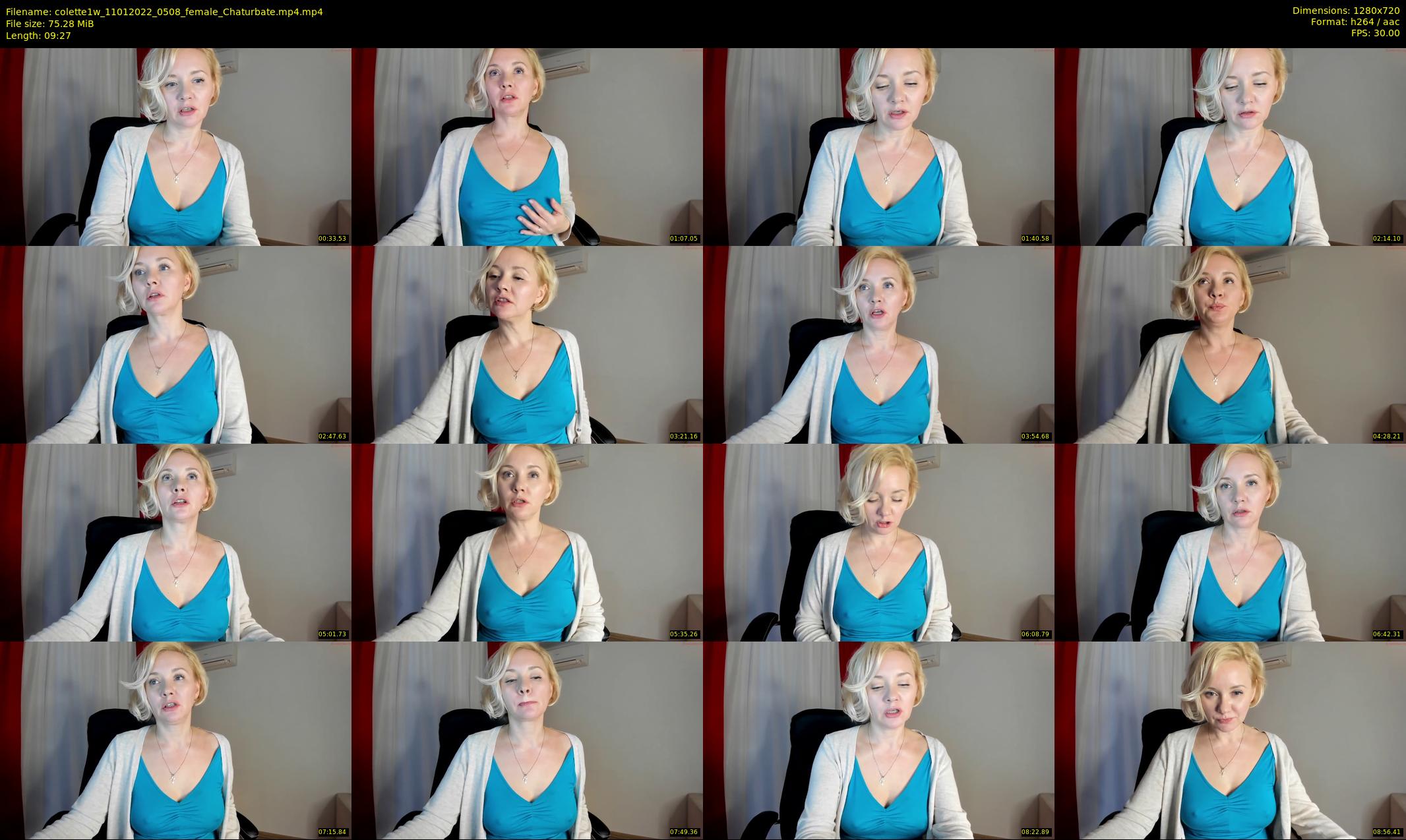 colette1w — 10 minute Chaturbate female cam show recording, 720p, Jan 11, 2022