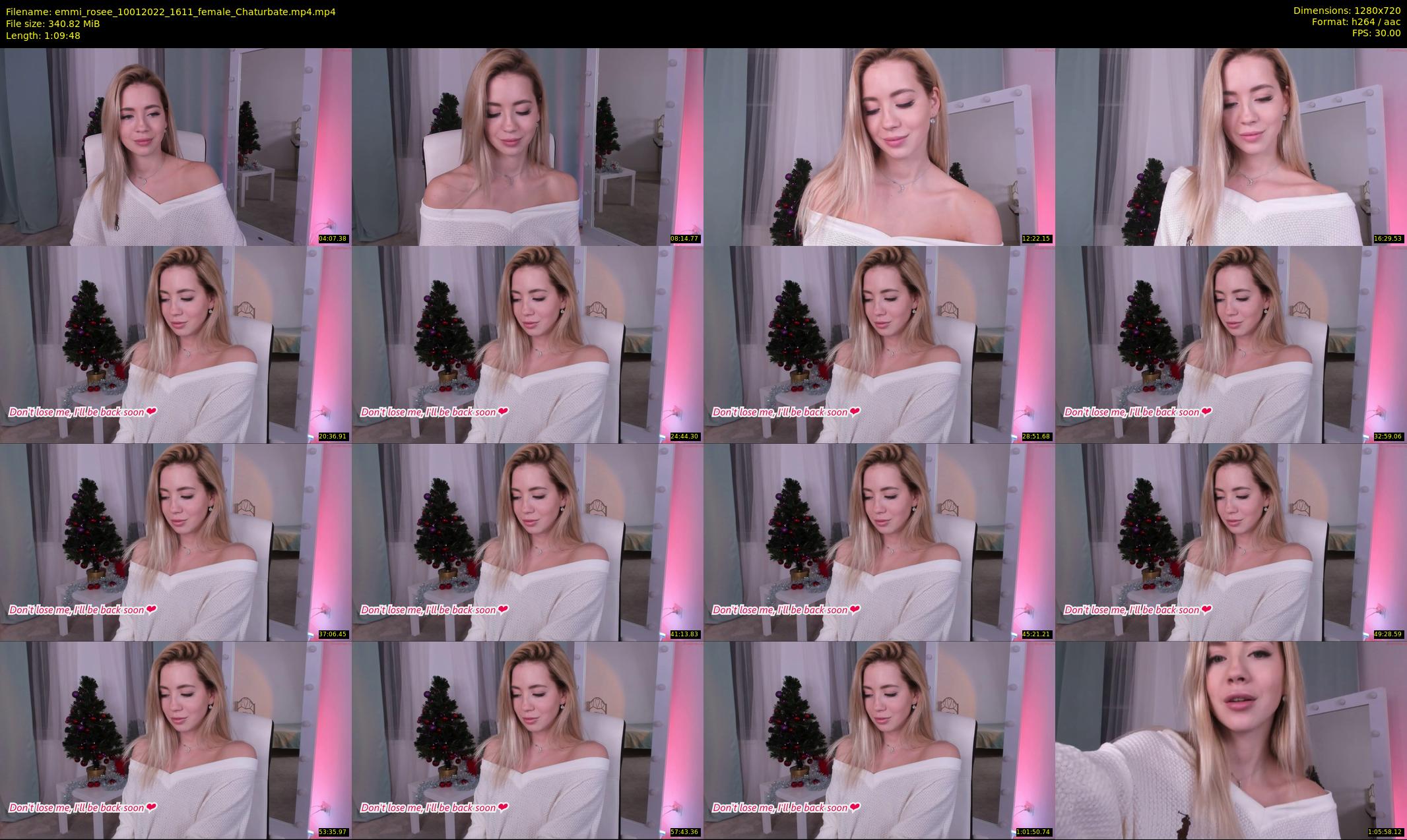 emmi_rosee — 70 minute Chaturbate female cam show recording, 720p, Jan 10, 2022