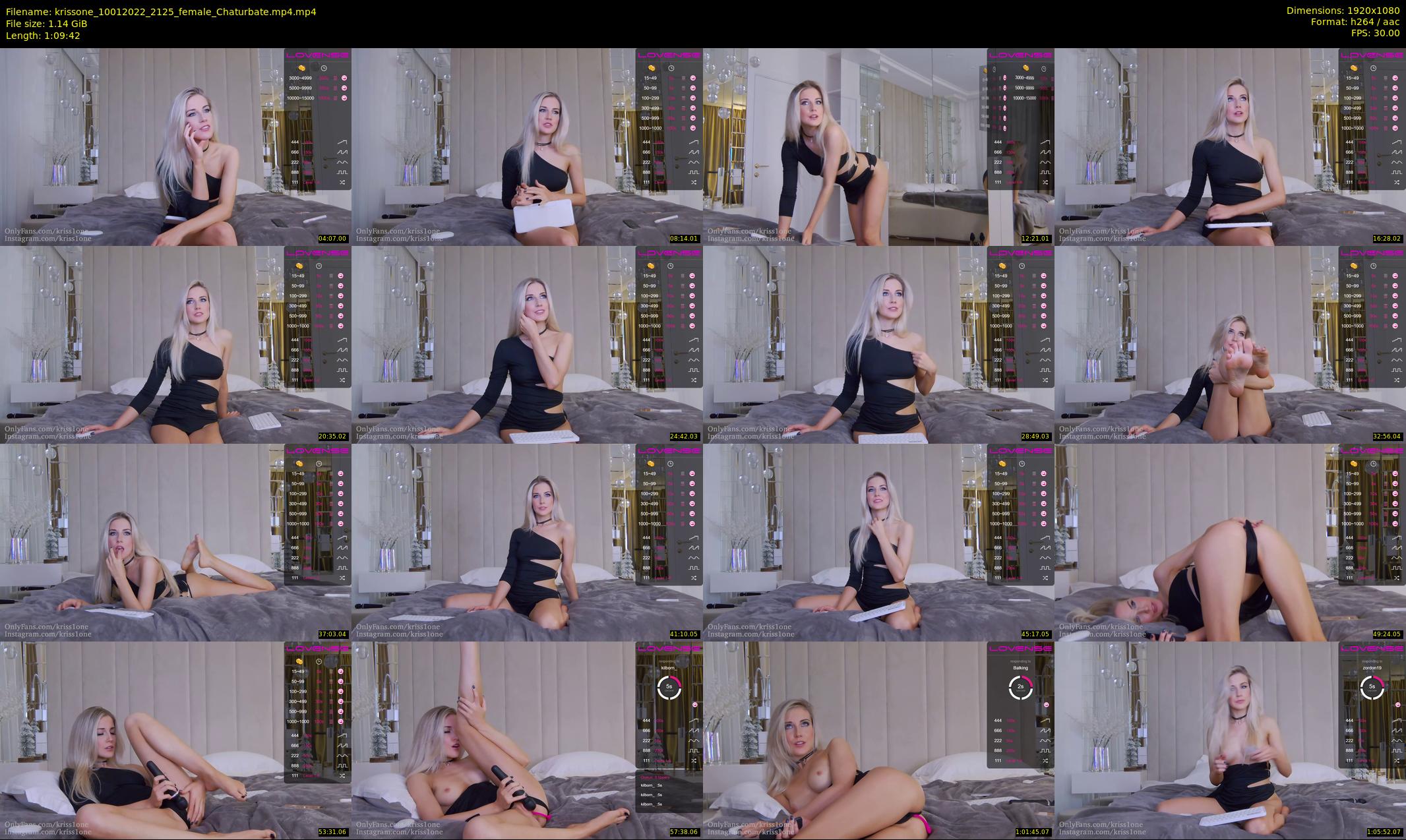 krissone — 70 minute Chaturbate female cam show recording, 1080p, Jan 10, 2022