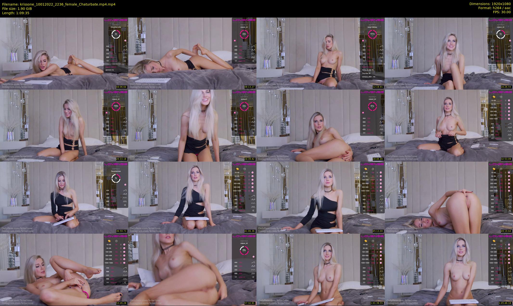 krissone — 70 minute Chaturbate female cam show recording, 1080p, Jan 10, 2022
