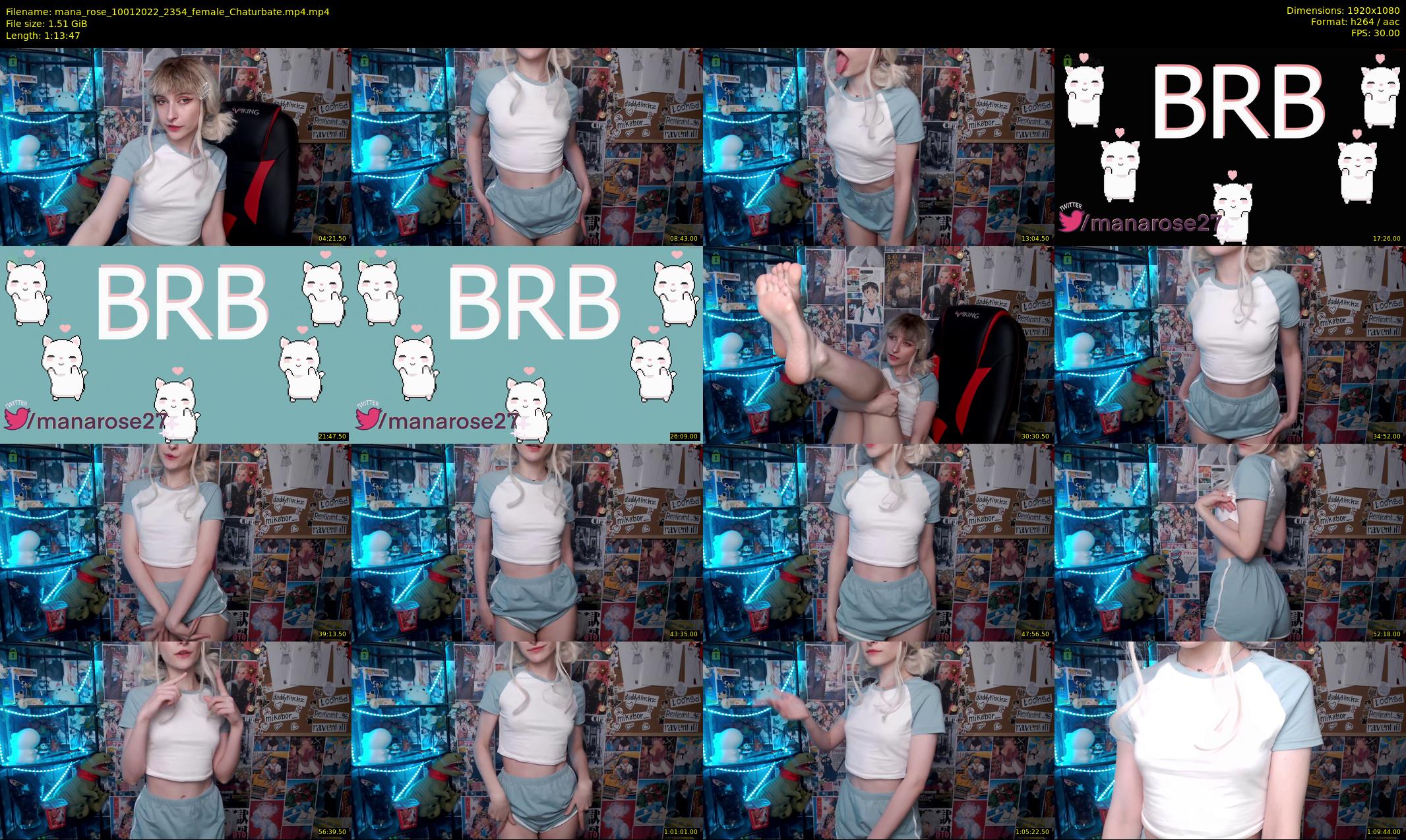 mana_rose — 74 minute Chaturbate female cam show recording, 1080p, Jan 10, 2022
