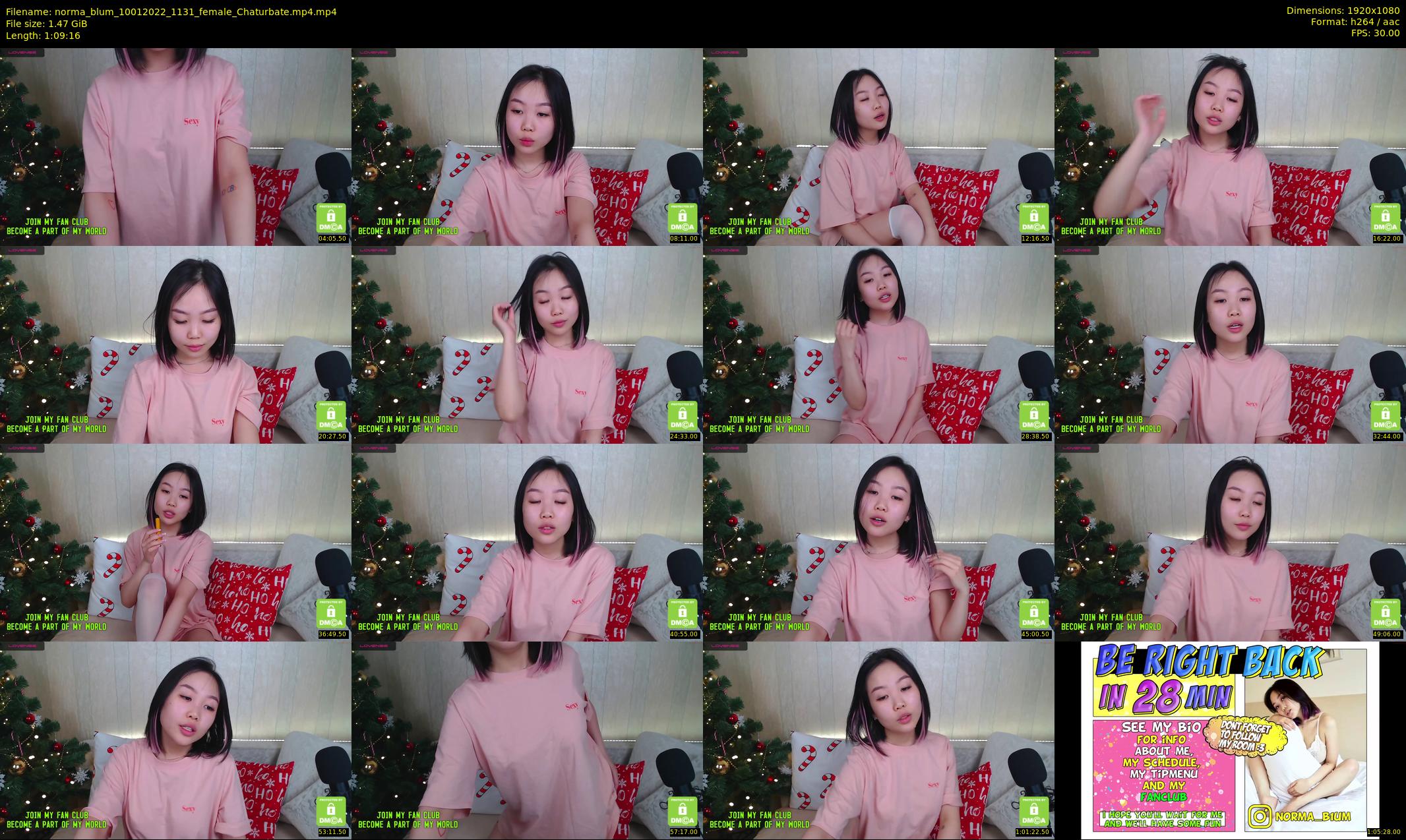 norma_blum — 70 minute Chaturbate female cam show recording, 1080p, Jan 10, 2022