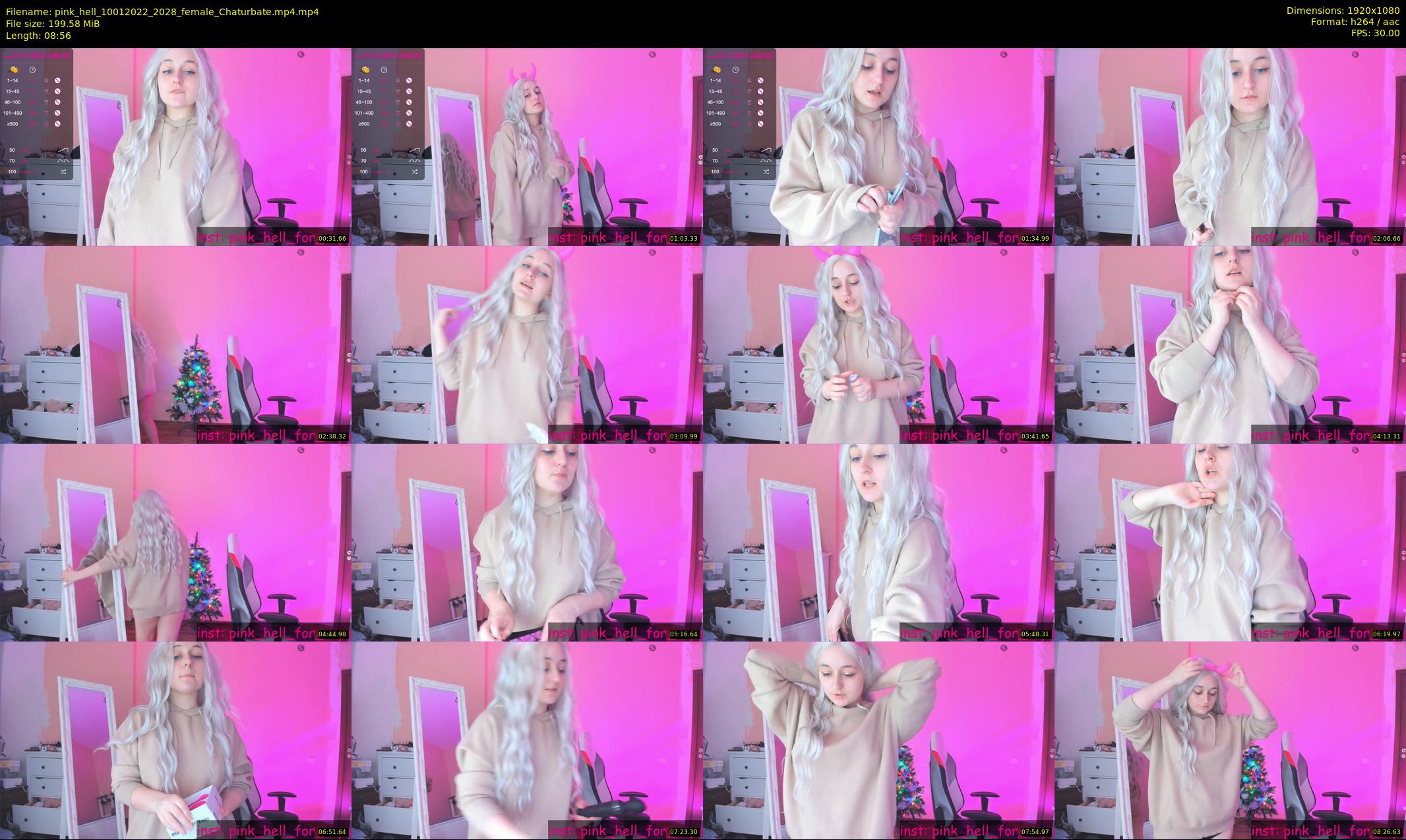 pink_hell — 9 minute Chaturbate female cam show recording, 1080p, Jan 10, 2022