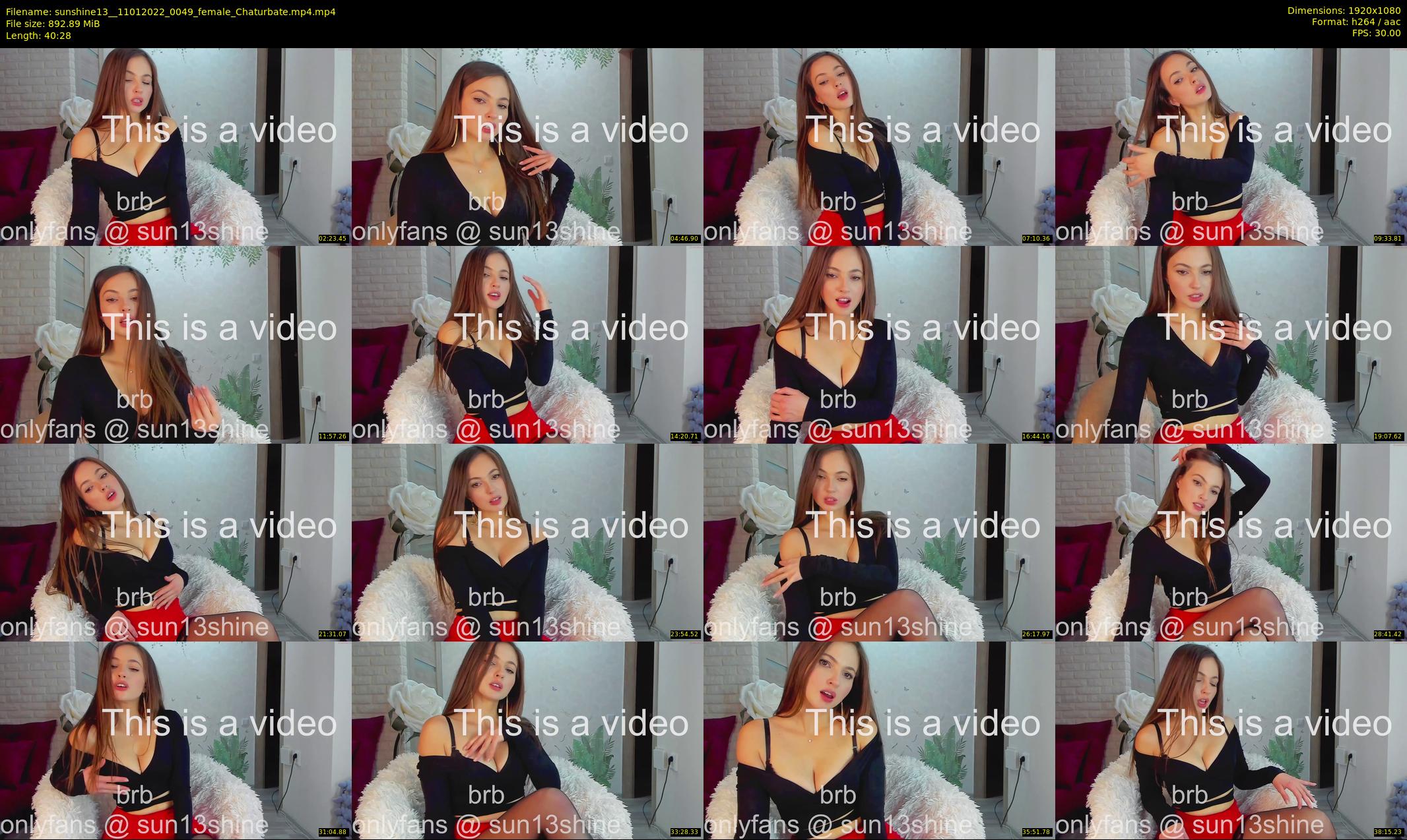 sunshine13_ — 41 minute Chaturbate female cam show recording, 1080p, Jan 11, 2022