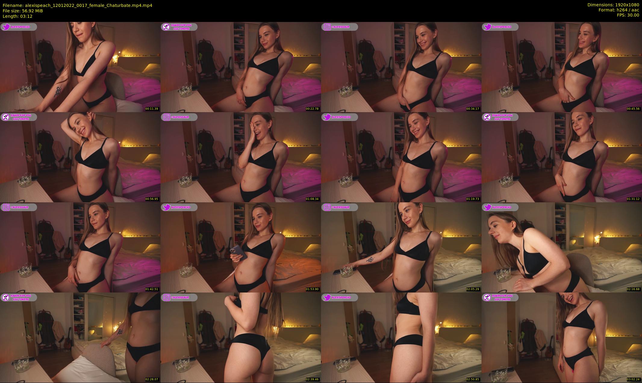 alexispeach — 4 minute Chaturbate female cam show recording, 1080p, Jan 12, 2022