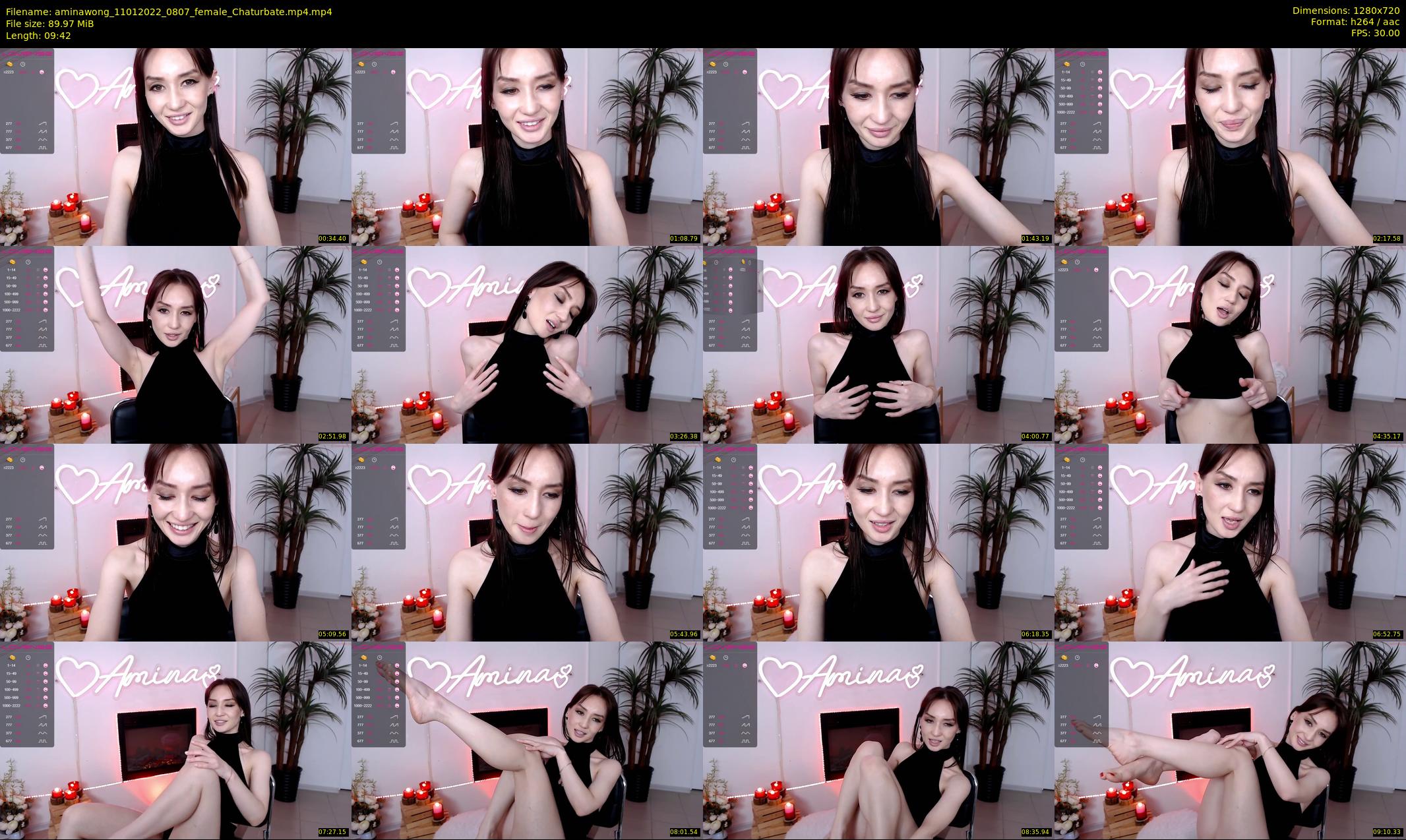 aminawong — 10 minute Chaturbate female cam show recording, 720p, Jan 11, 2022