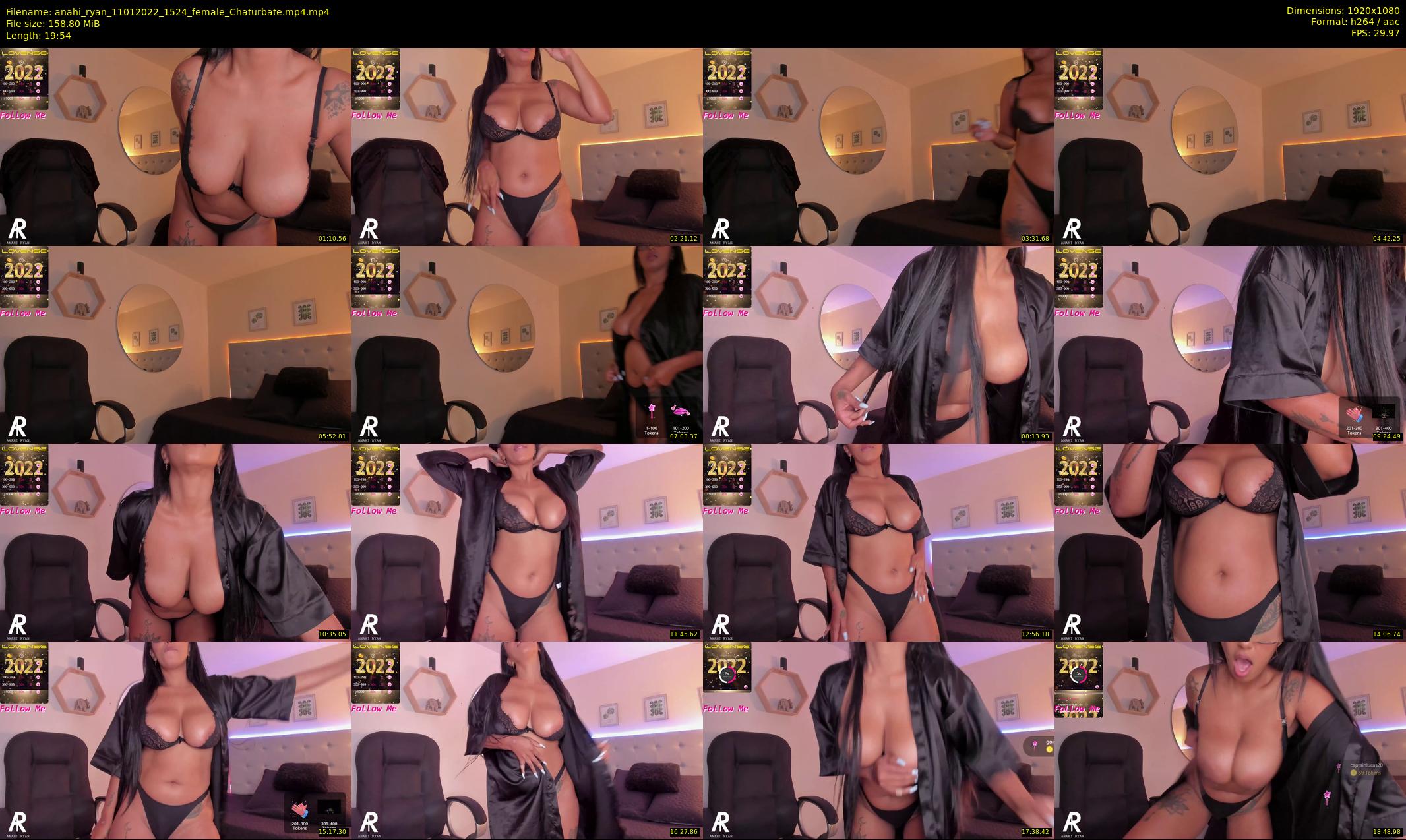 anahi_ryan — 20 minute Chaturbate female cam show recording, 1080p, Jan 11, 2022