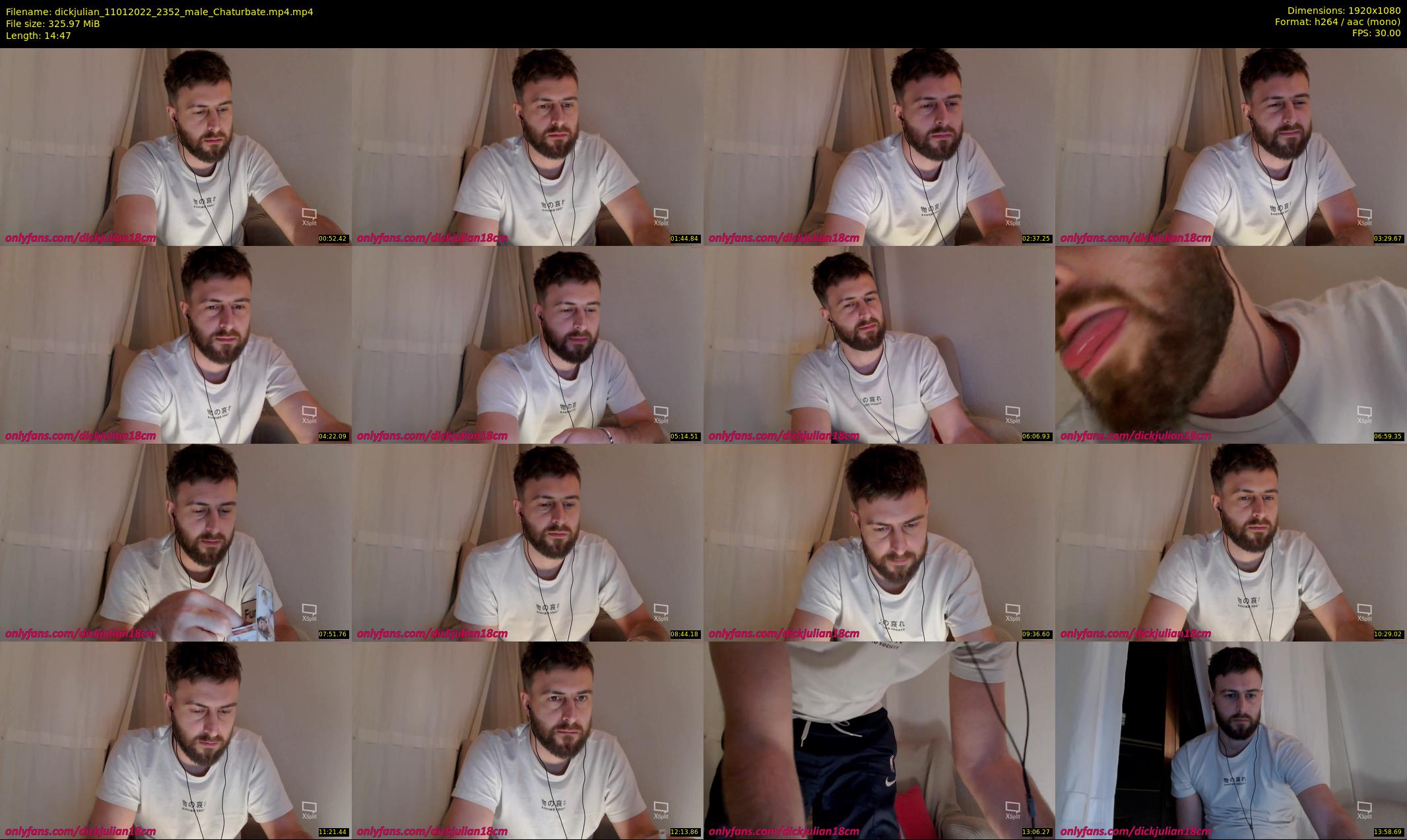 dickjulian — 15 minute Chaturbate male cam show recording, 1080p, Jan 11, 2022