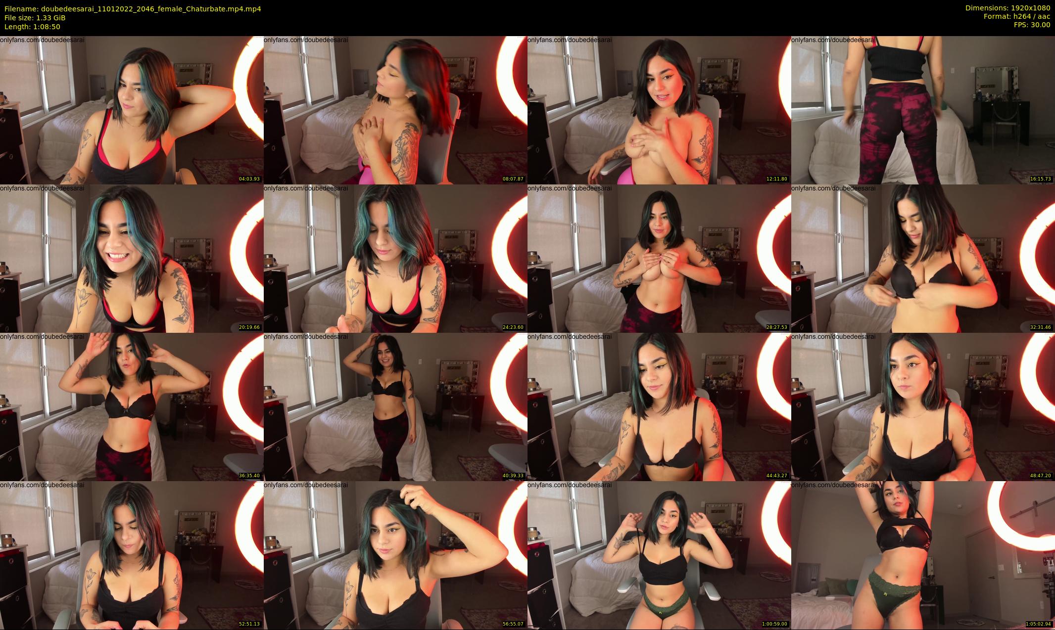 doubedeesarai — 69 minute Chaturbate female cam show recording, 1080p, Jan 11, 2022