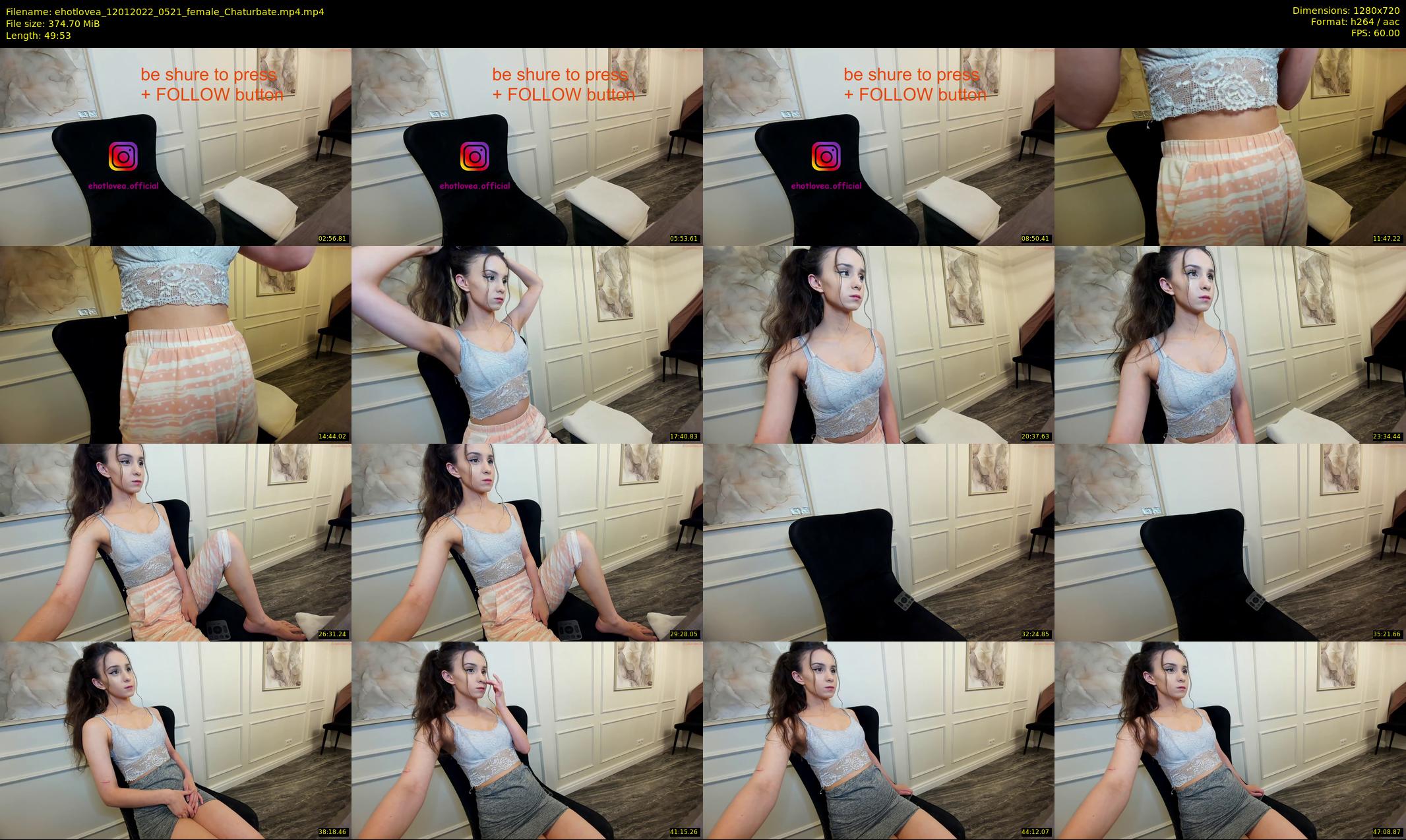 ehotlovea — 50 minute Chaturbate female cam show recording, 720p, Jan 12, 2022