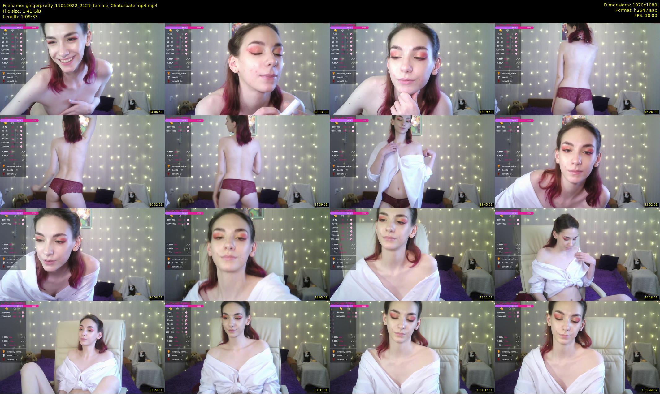 gingerpretty — 70 minute Chaturbate female cam show recording, 1080p, Jan 11, 2022