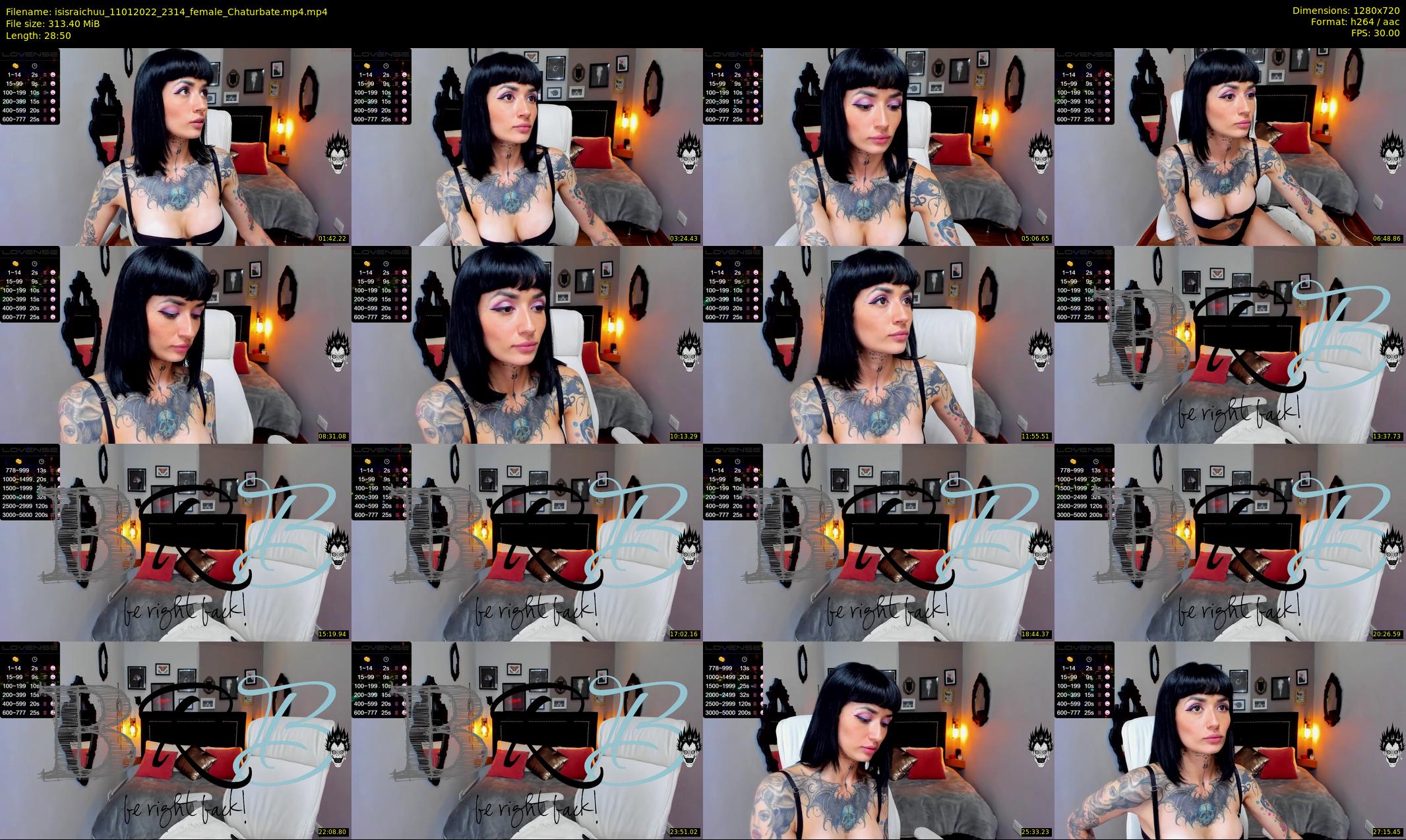 isisraichuu — 29 minute Chaturbate female cam show recording, 720p, Jan 11, 2022