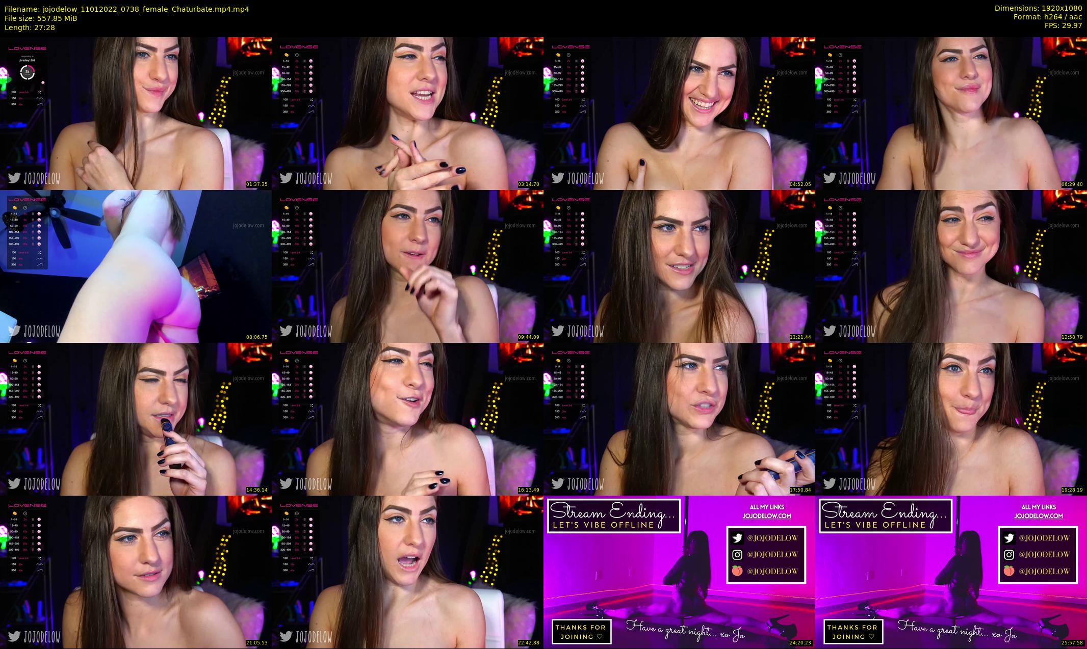 jojodelow — 28 minute Chaturbate female cam show recording, 1080p, Jan 11, 2022