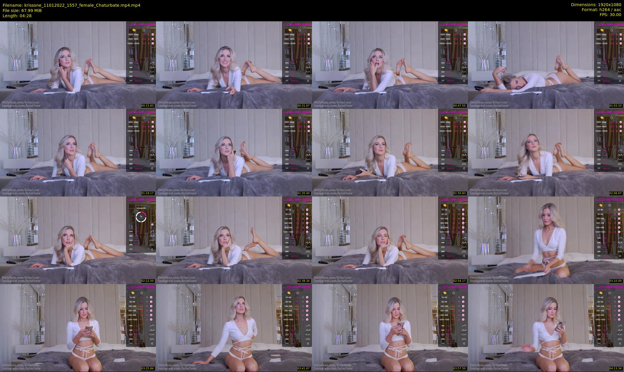 krissone — 5 minute Chaturbate female cam show recording, 1080p, Jan 11, 2022