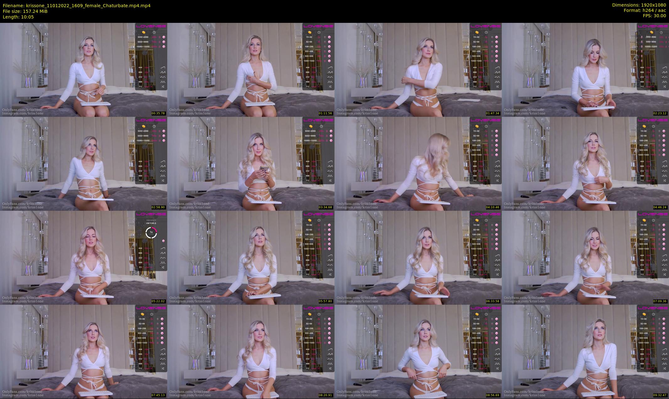 krissone — 11 minute Chaturbate female cam show recording, 1080p, Jan 11, 2022
