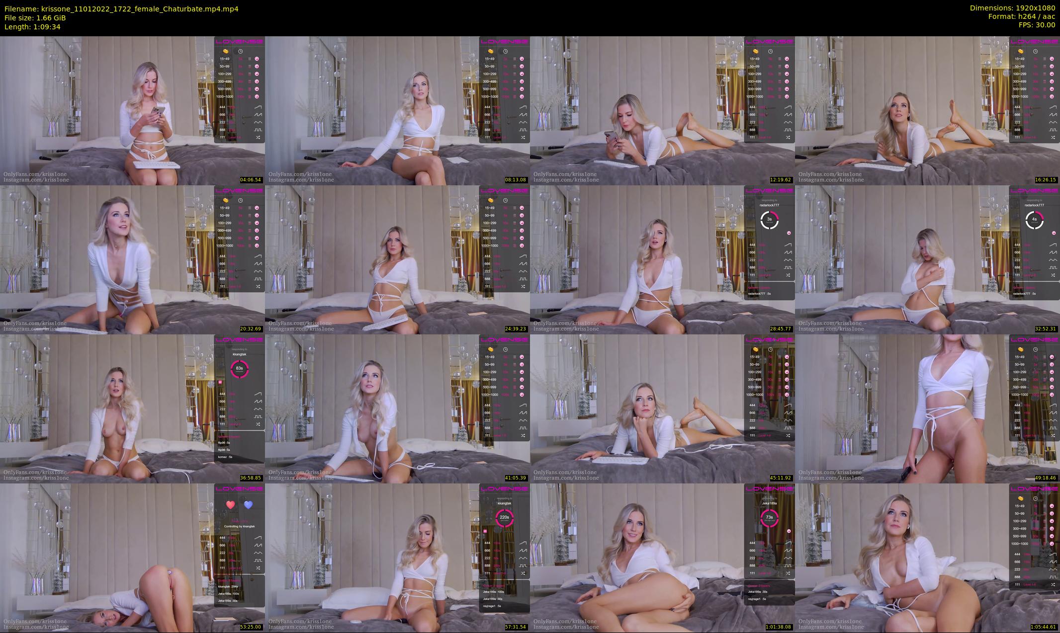 krissone — 70 minute Chaturbate female cam show recording, 1080p, Jan 11, 2022