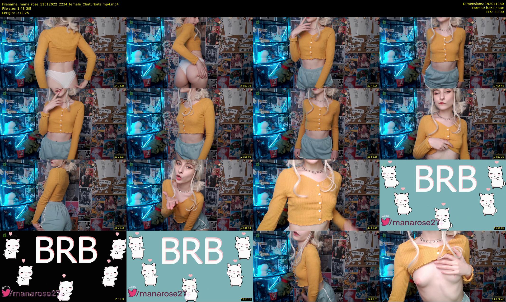 mana_rose — 73 minute Chaturbate female cam show recording, 1080p, Jan 11, 2022
