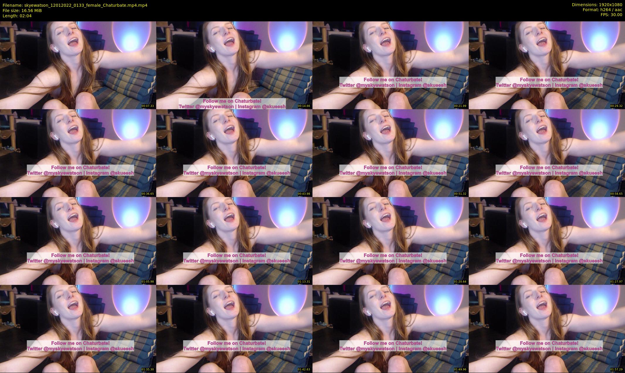 skyewatson — 3 minute Chaturbate female cam show recording, 1080p, Jan 12, 2022