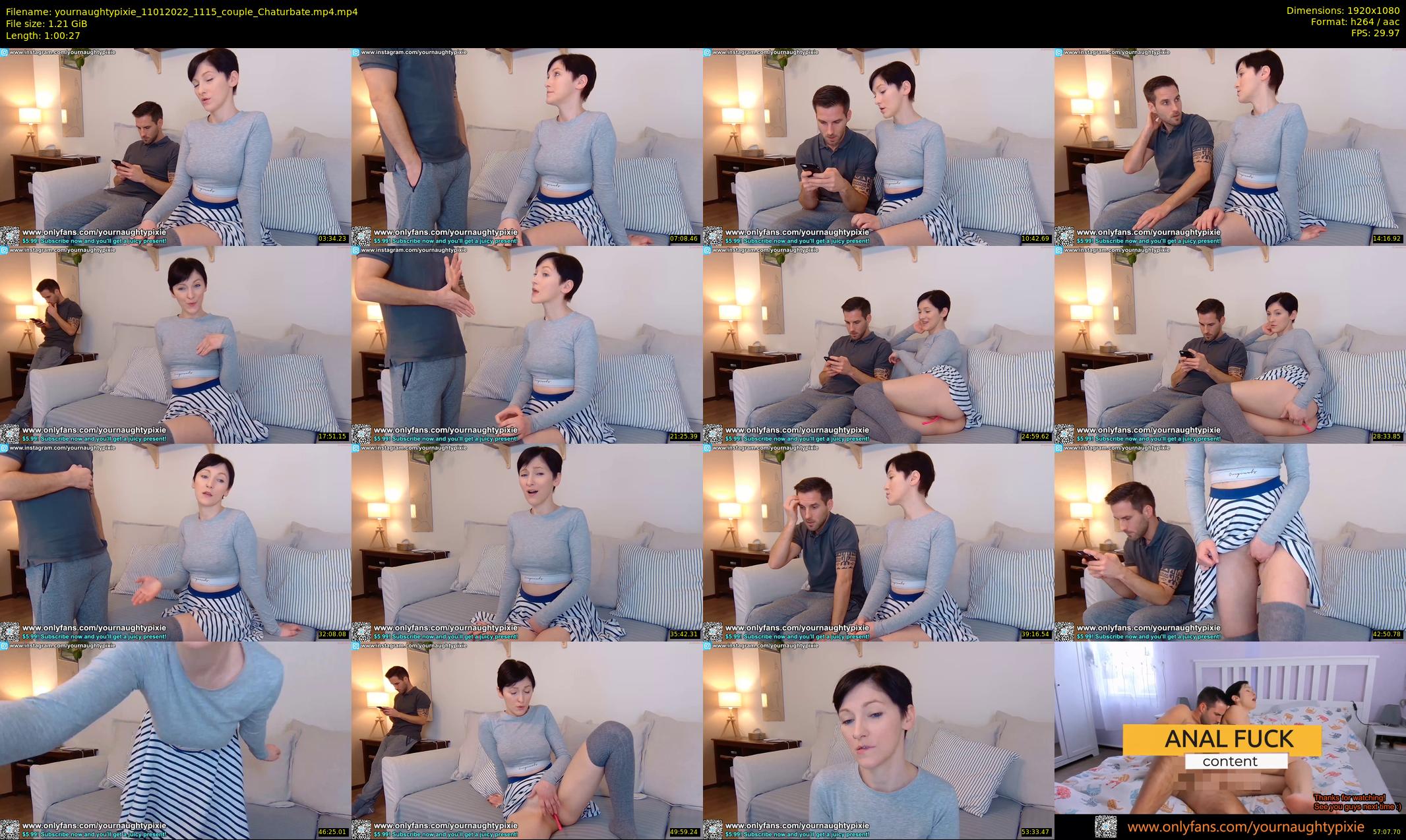 yournaughtypixie — 61 minute Chaturbate couple cam show recording, 1080p, Jan 11, 2022